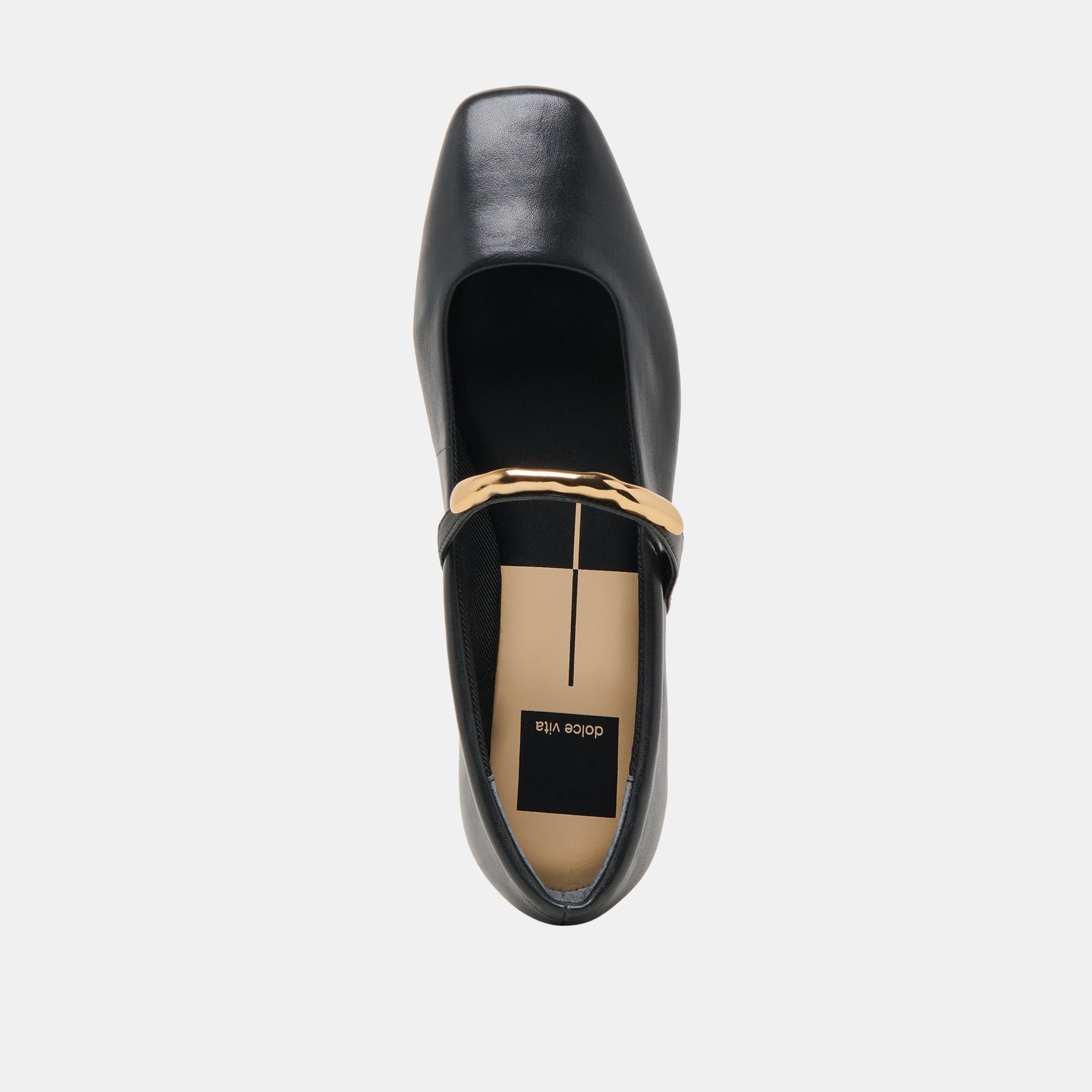 RADYA BALLET FLATS BLACK LEATHER | Women Dolce Vita