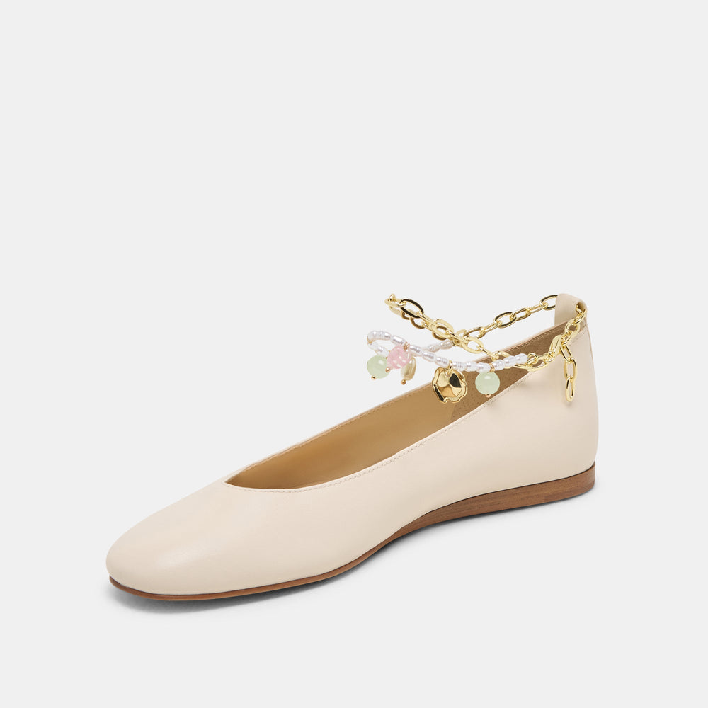 Baiden Bone Leather Ballet Flats | Dolce Vita Women