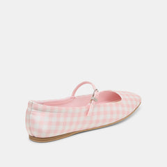 Reyes X Byrdie Golf Pink Plaid Gingham Wide Ballet Flats | Women Dolce Vita