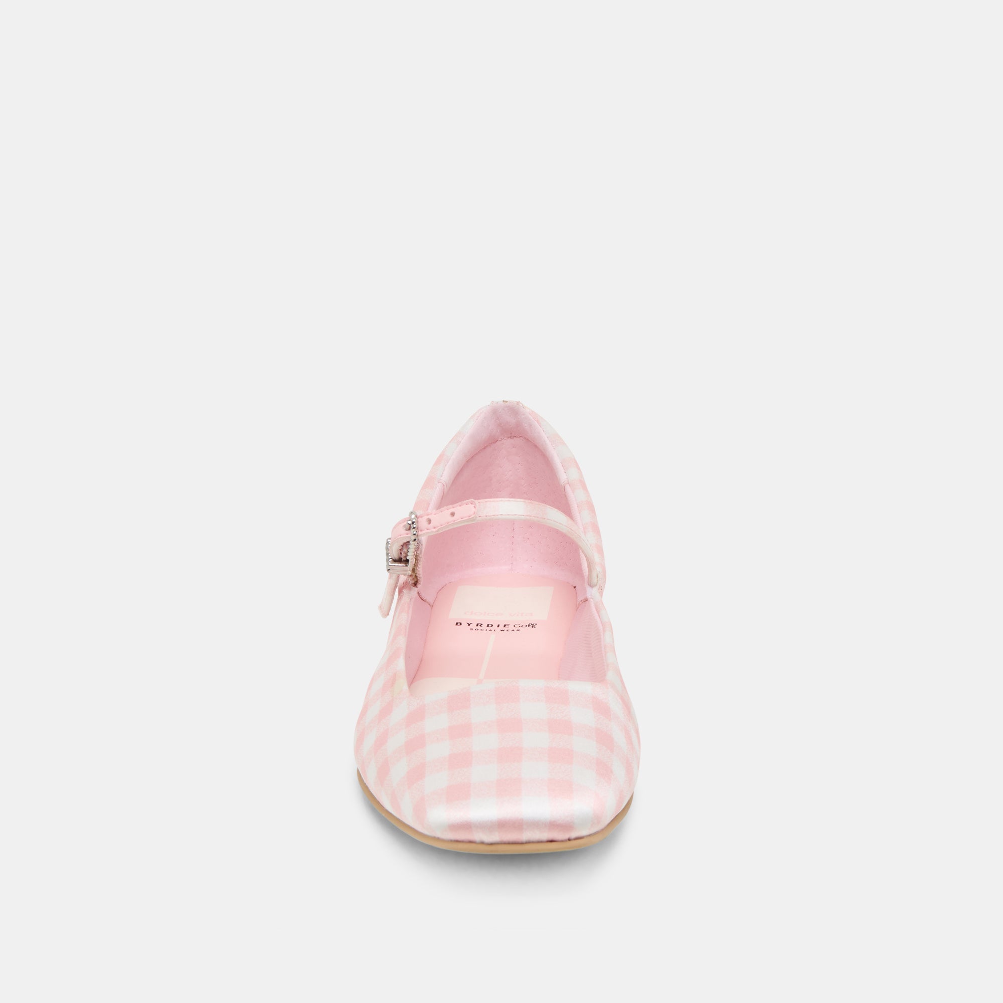 Reyes X Byrdie Golf Pink Plaid Gingham Wide Ballet Flats | Women Dolce Vita