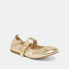 Caely Platinum Leather Ballet Flats | Dolce Vita Women