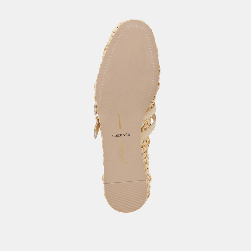 BAYLEE SUNFLOWER BALLET FLATS LT NATURAL MACRAME | Women Dolce Vita