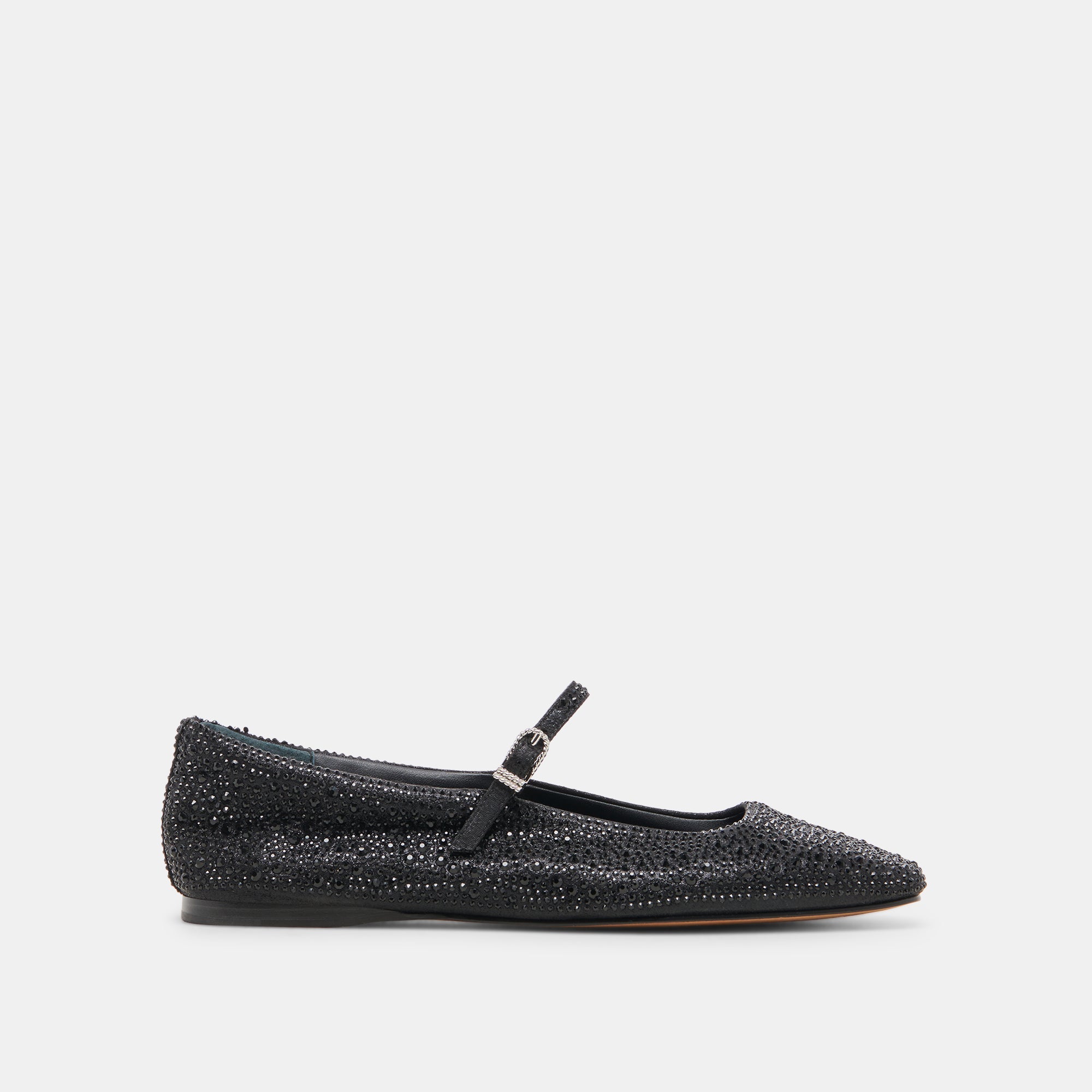 REYES CRYSTAL BALLET FLATS BLACK METALLIC CRYSTAL | Dolce Vita Women