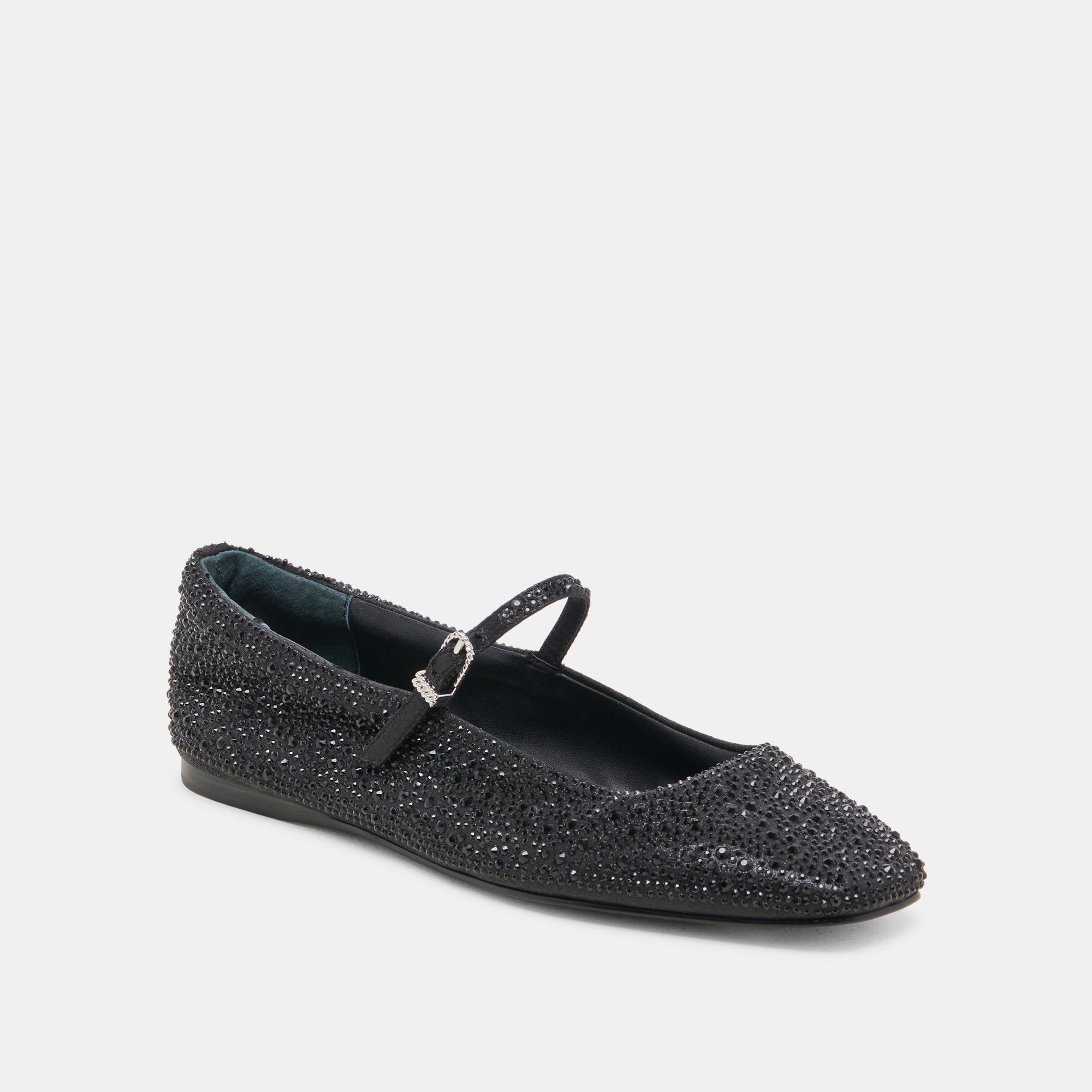 REYES CRYSTAL BALLET FLATS BLACK METALLIC CRYSTAL | Dolce Vita Women