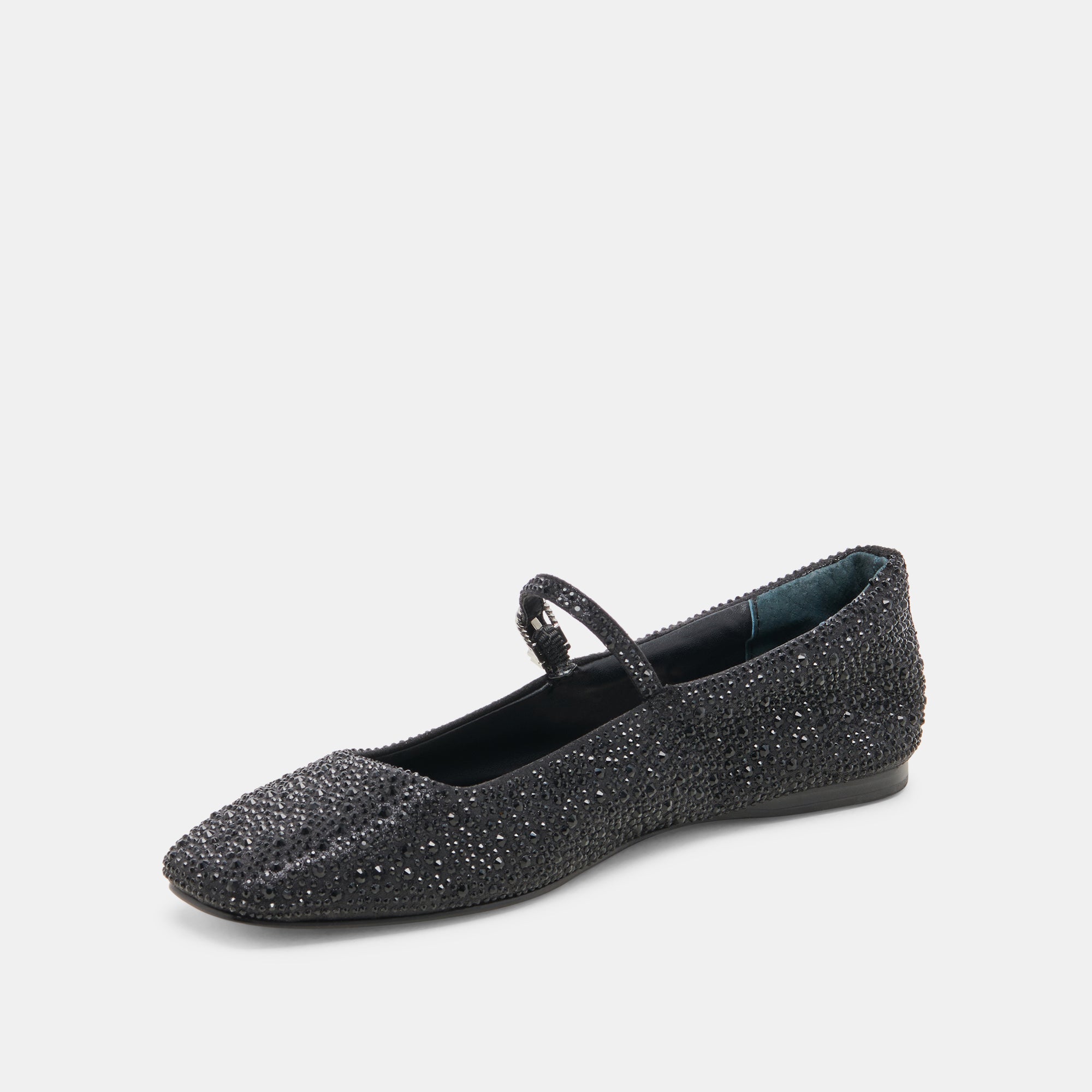 REYES CRYSTAL BALLET FLATS BLACK METALLIC CRYSTAL | Dolce Vita Women