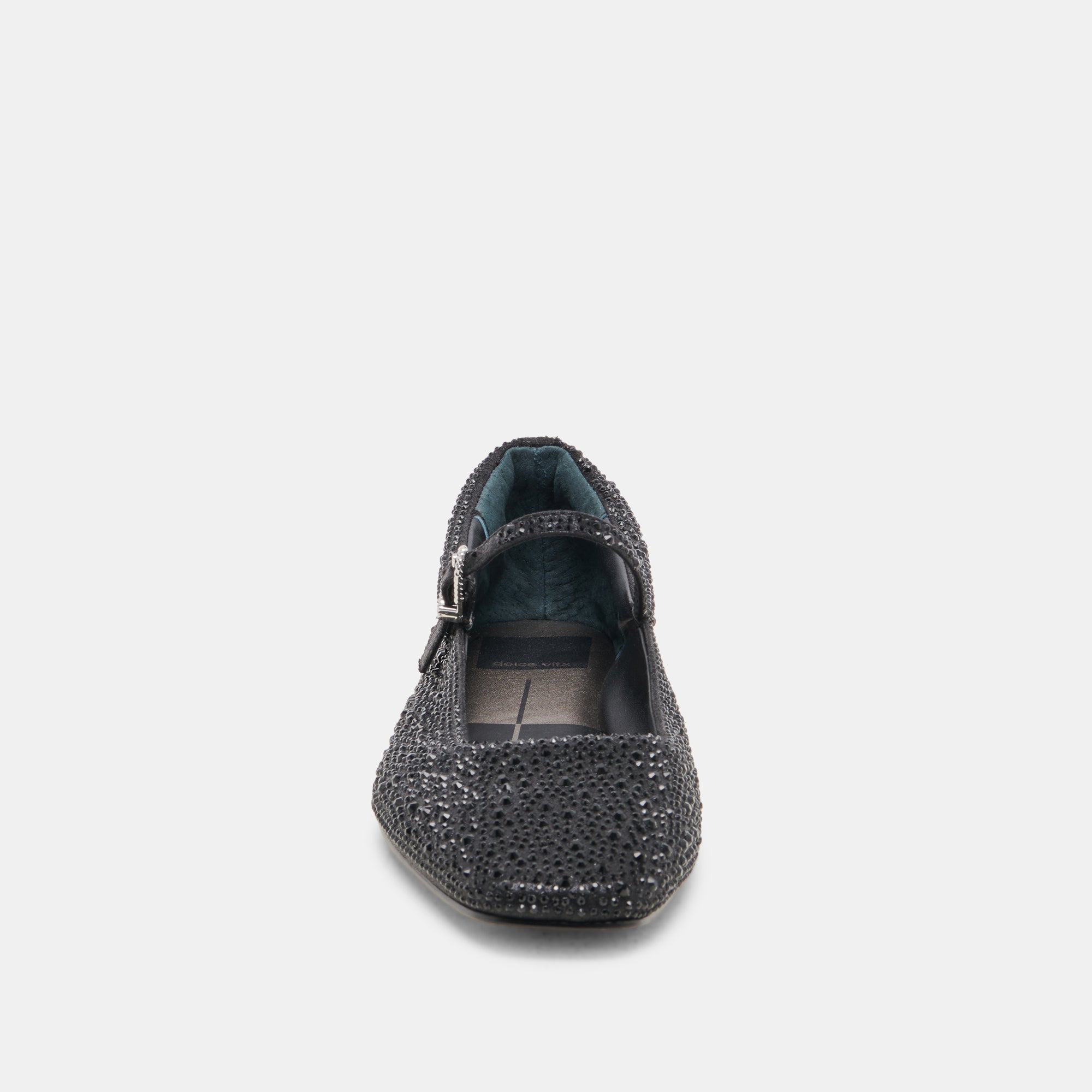 REYES CRYSTAL BALLET FLATS BLACK METALLIC CRYSTAL | Dolce Vita Women