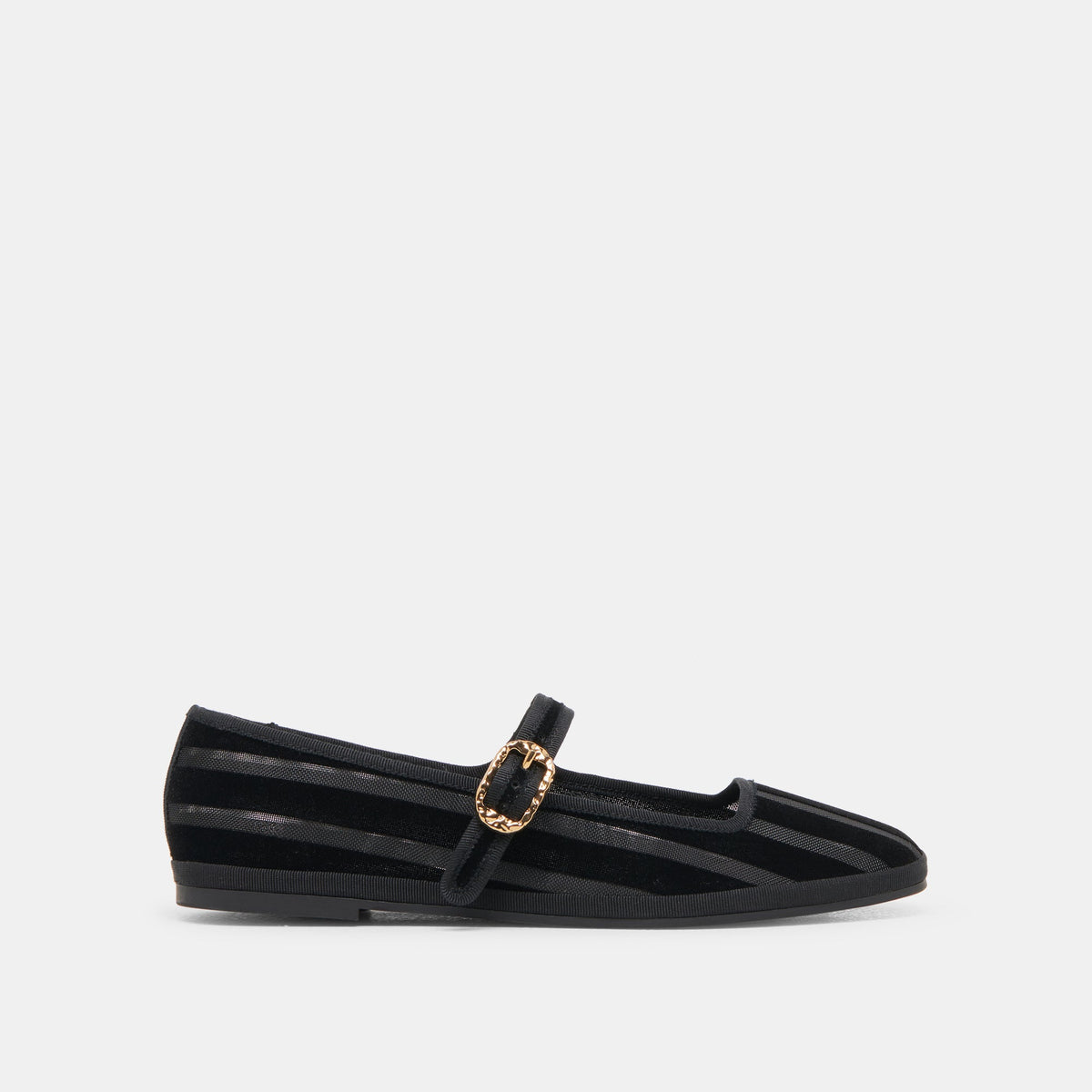 TAMEKA BALLET FLATS BLACK STRIPE MESH | Women Dolce Vita