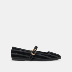 TAMEKA BALLET FLATS BLACK STRIPE MESH | Women Dolce Vita