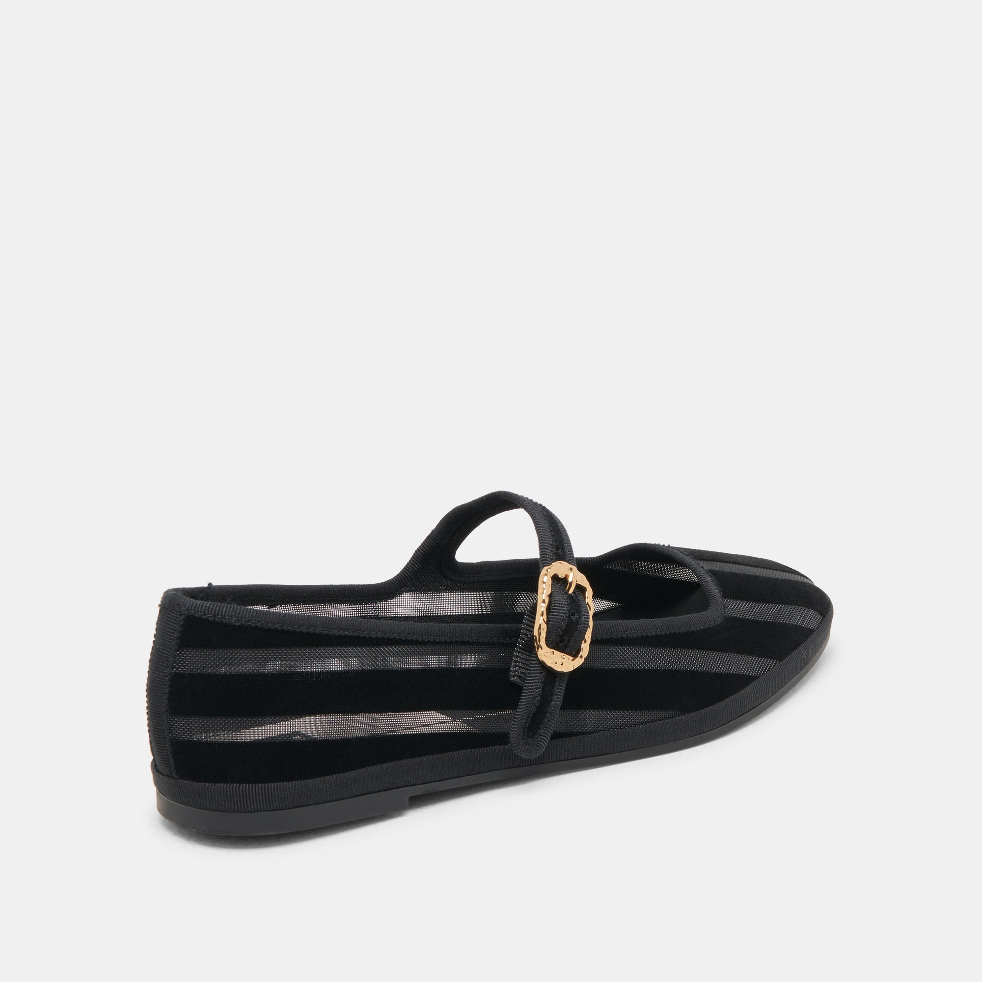 TAMEKA BALLET FLATS BLACK STRIPE MESH | Women Dolce Vita