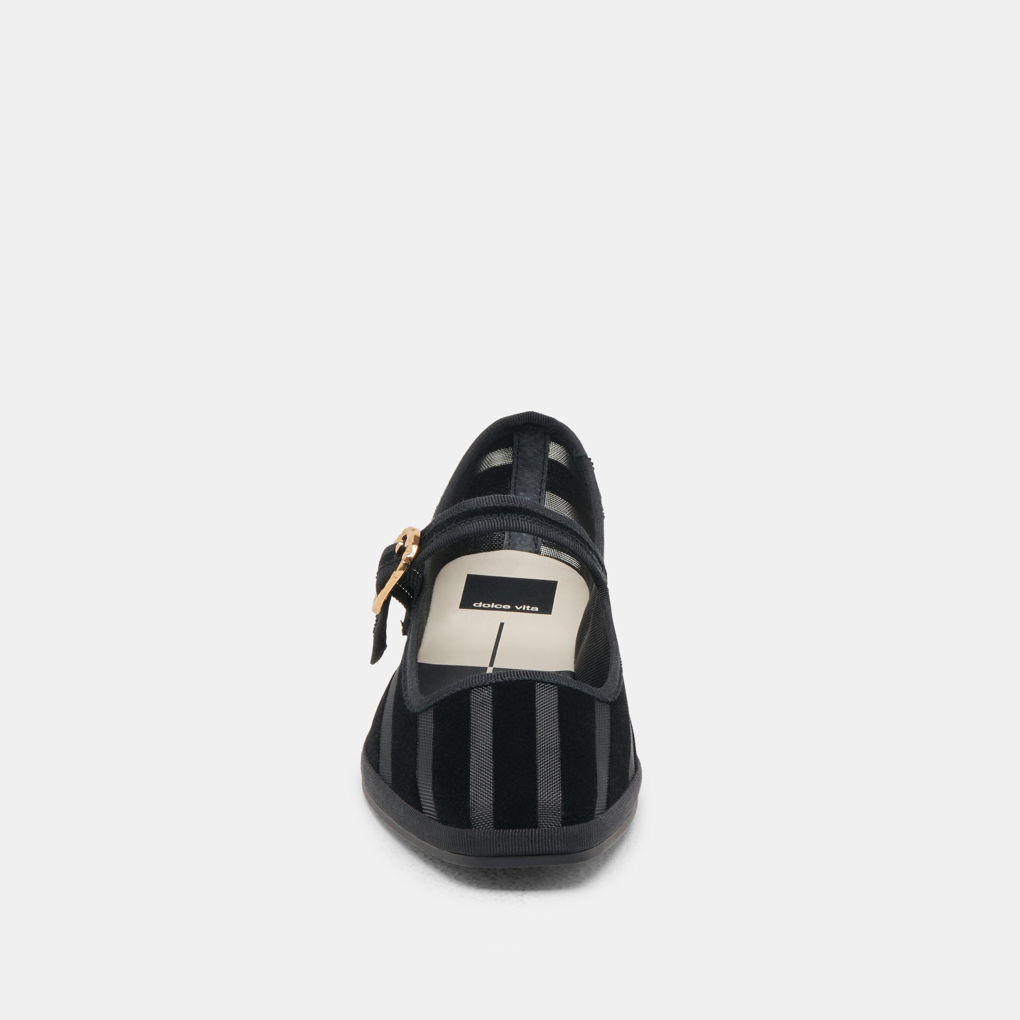 TAMEKA BALLET FLATS BLACK STRIPE MESH | Women Dolce Vita