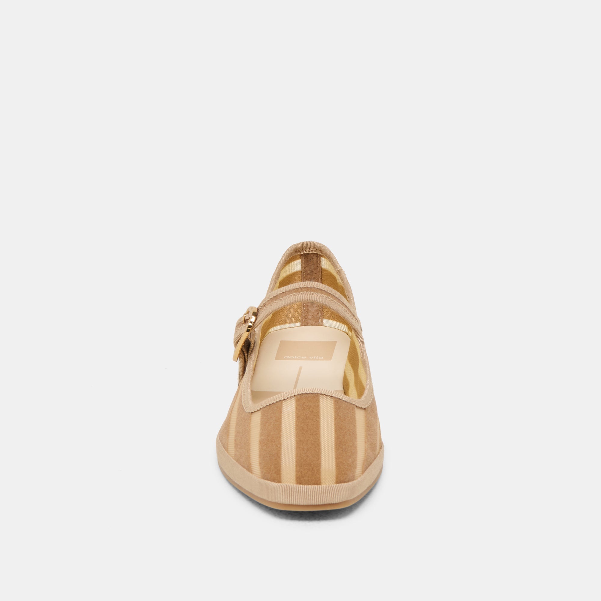 TAMEKA BALLET FLATS TAN STRIPE MESH | Dolce Vita Women