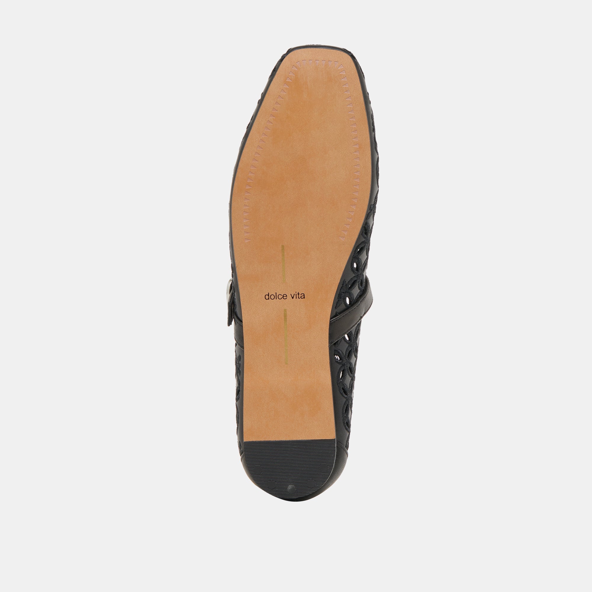 RODNI EYELET PERF BALLET FLATS BLACK LEATHER | Women Dolce Vita