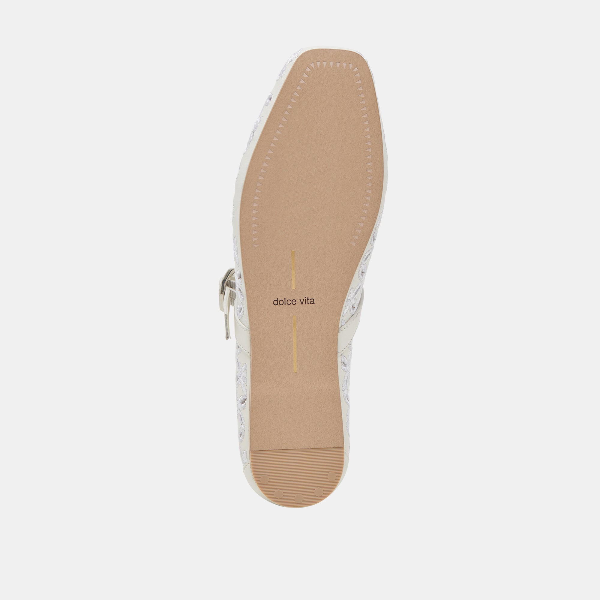 RODNI EYELET PERF BALLET FLATS TRUE WHITE LEATHER | Women Dolce Vita