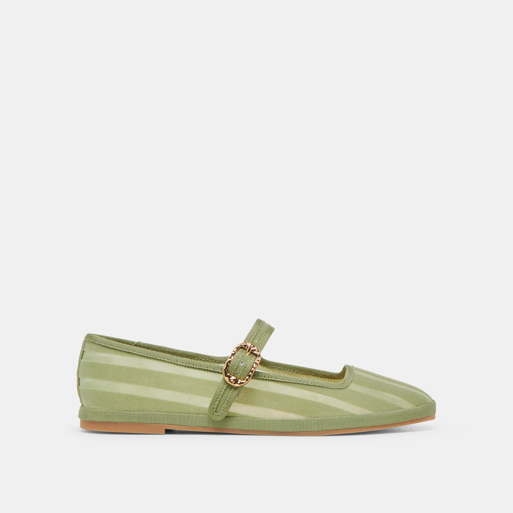 TAMEKA BALLET FLATS JADE STRIPE MESH | Dolce Vita Women