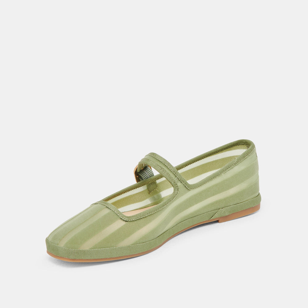 TAMEKA BALLET FLATS JADE STRIPE MESH | Dolce Vita Women
