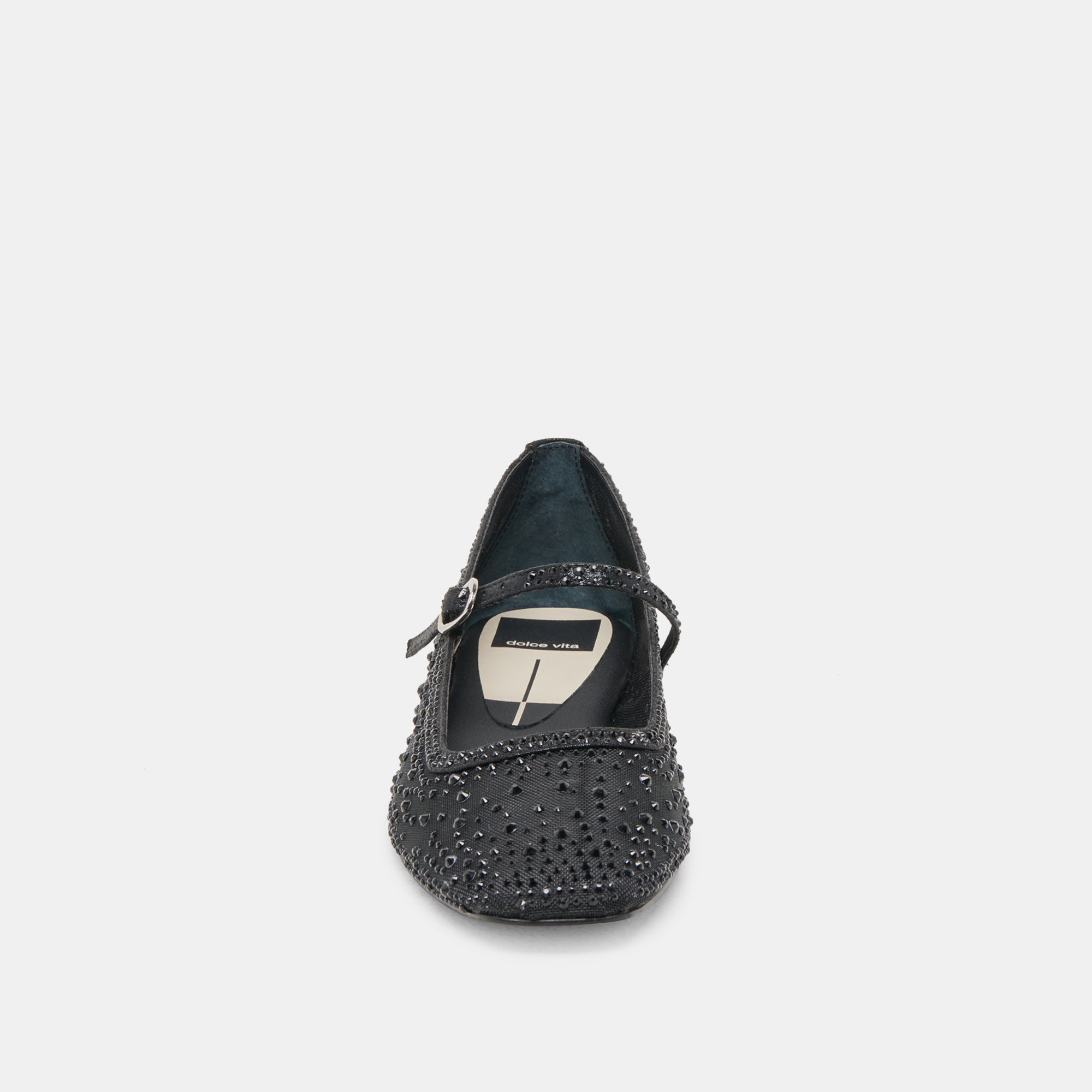 REYES CRYSTAL BALLET FLATS BLACK MESH | Women Dolce Vita