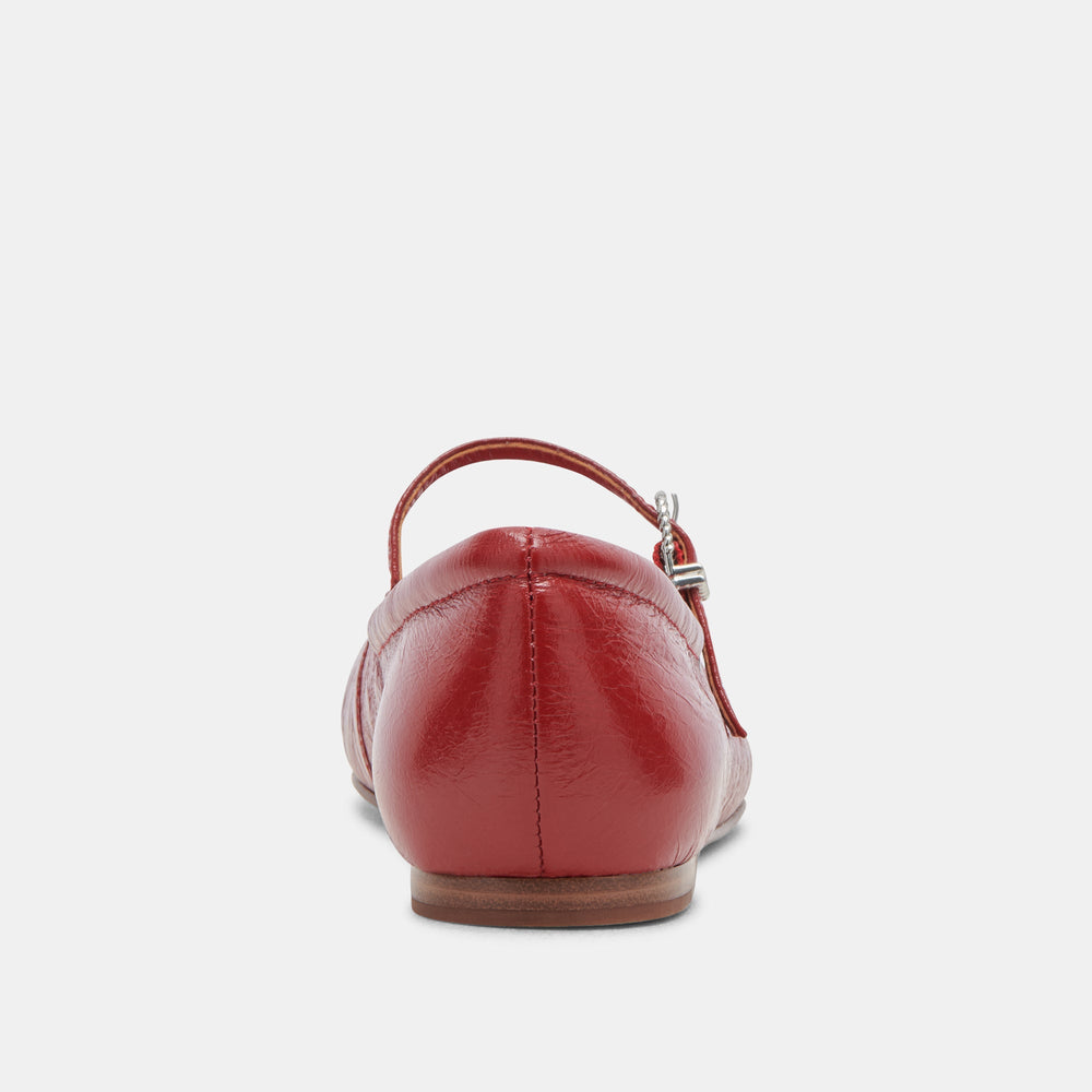 Reyes Ballet Flats Red Crinkle Patent | Dolce Vita Women