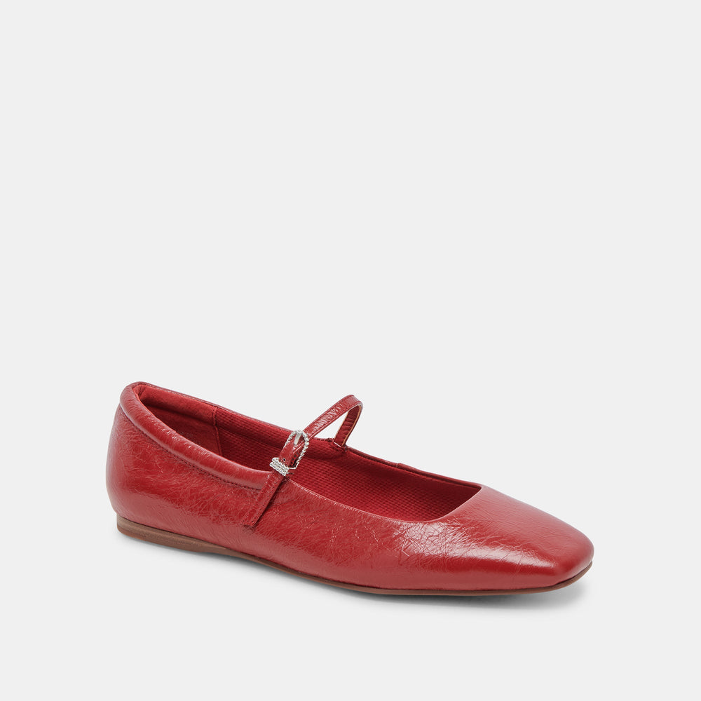 Reyes Ballet Flats Red Crinkle Patent | Dolce Vita Women