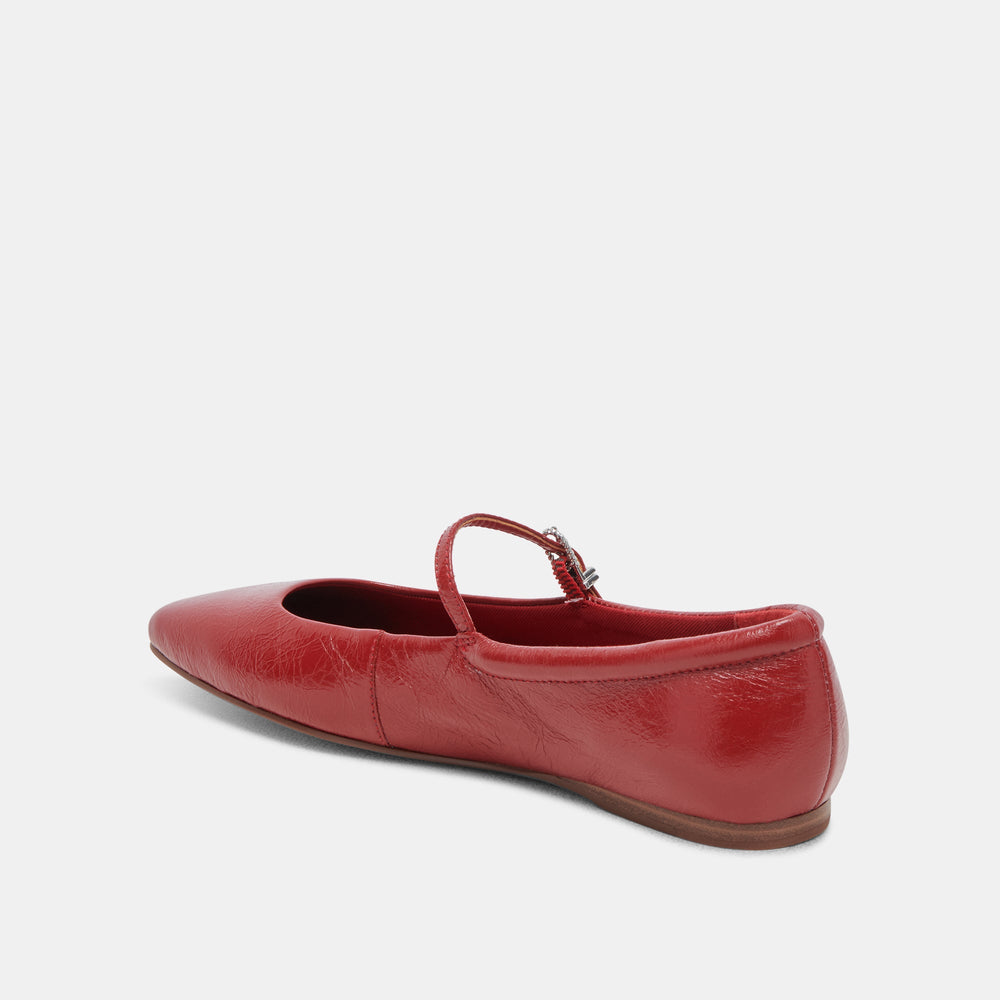Reyes Ballet Flats Red Crinkle Patent | Dolce Vita Women