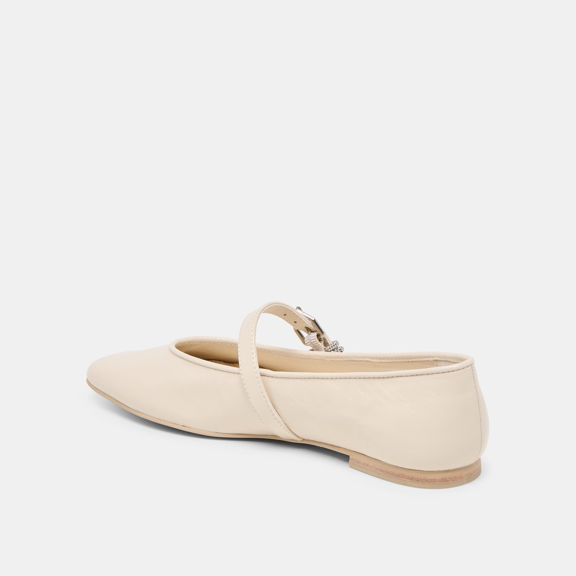 Alizza Creme Crinkle Patent Ballet Flats | Women Dolce Vita