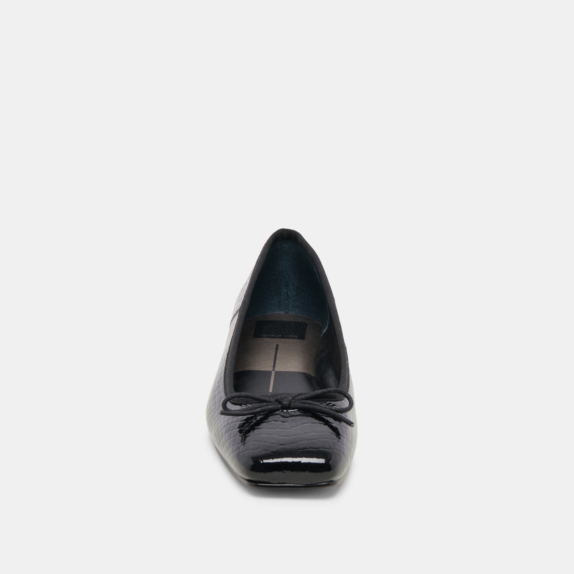 Anisa Ballet Flats NOIR EMBOSSED LEATHER | Women Dolce Vita