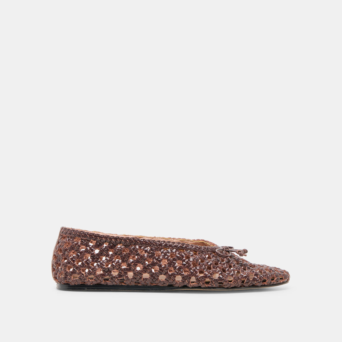 Edda Brown Woven Leather Ballet Flats | Dolce Vita Women