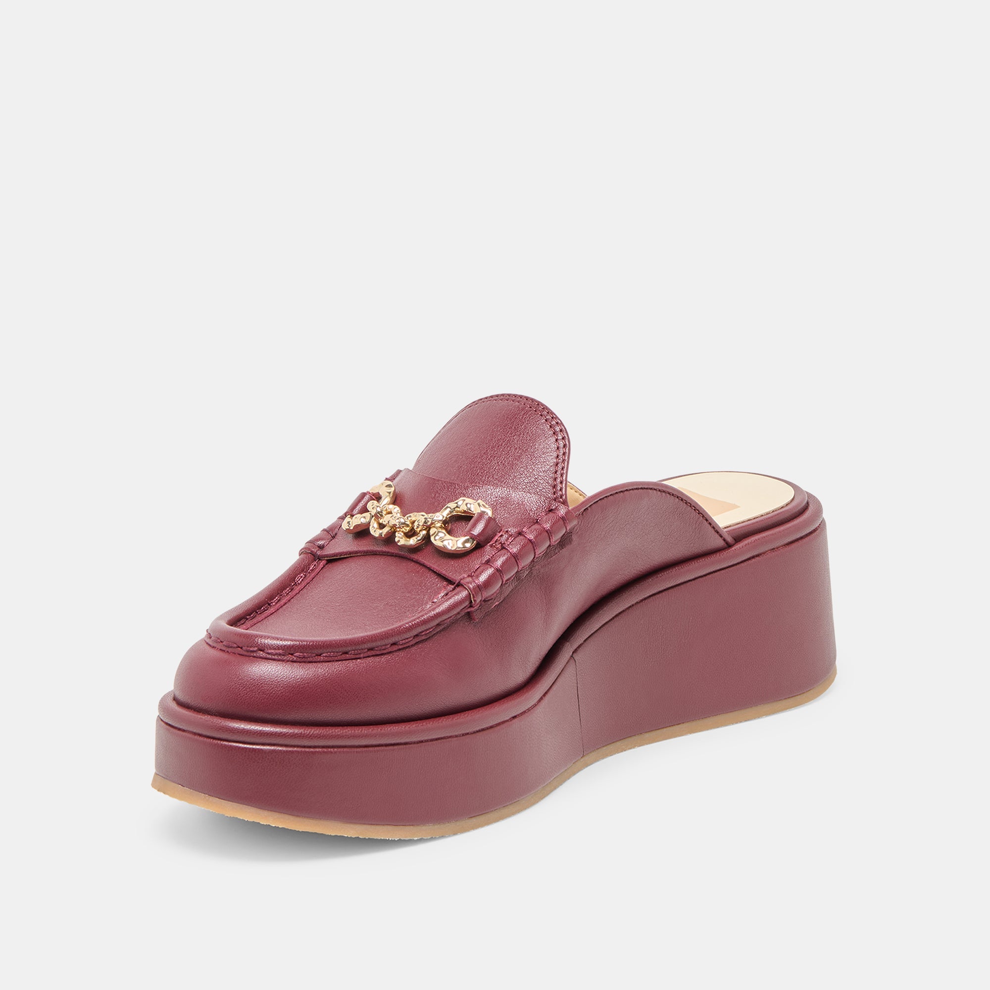 Dorrel Maroon Leather Loafers | Women Dolce Vita