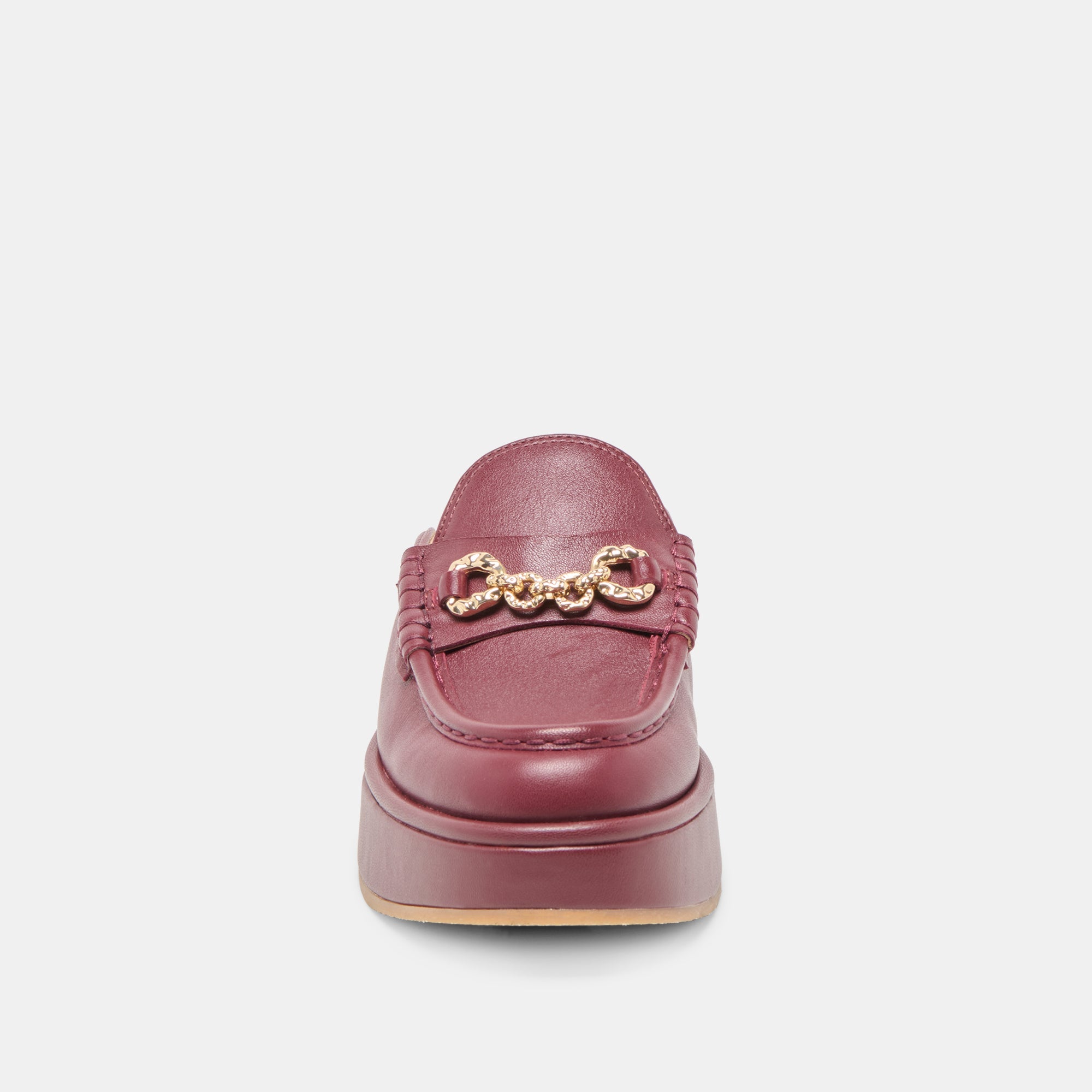 Dorrel Maroon Leather Loafers | Women Dolce Vita