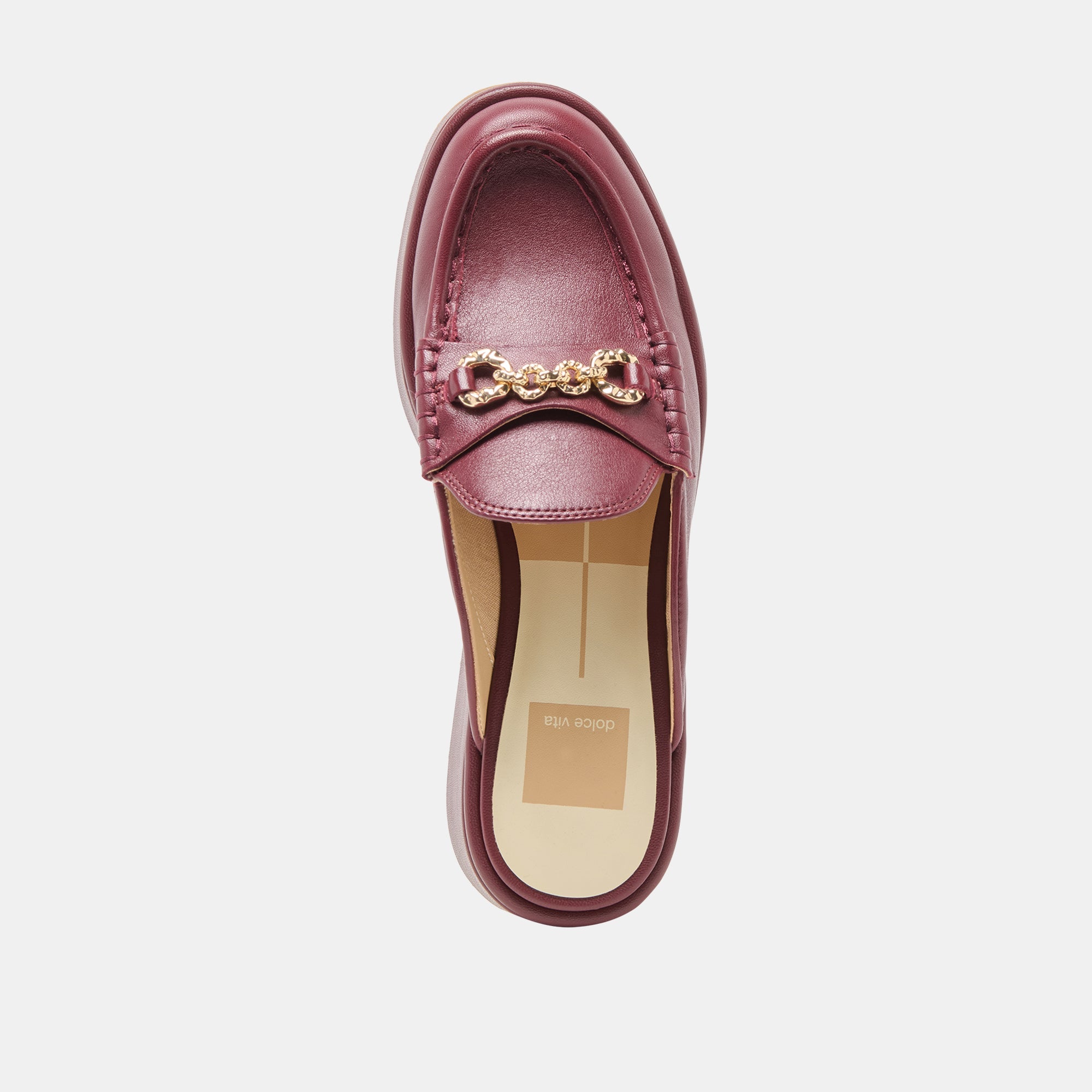Dorrel Maroon Leather Loafers | Women Dolce Vita