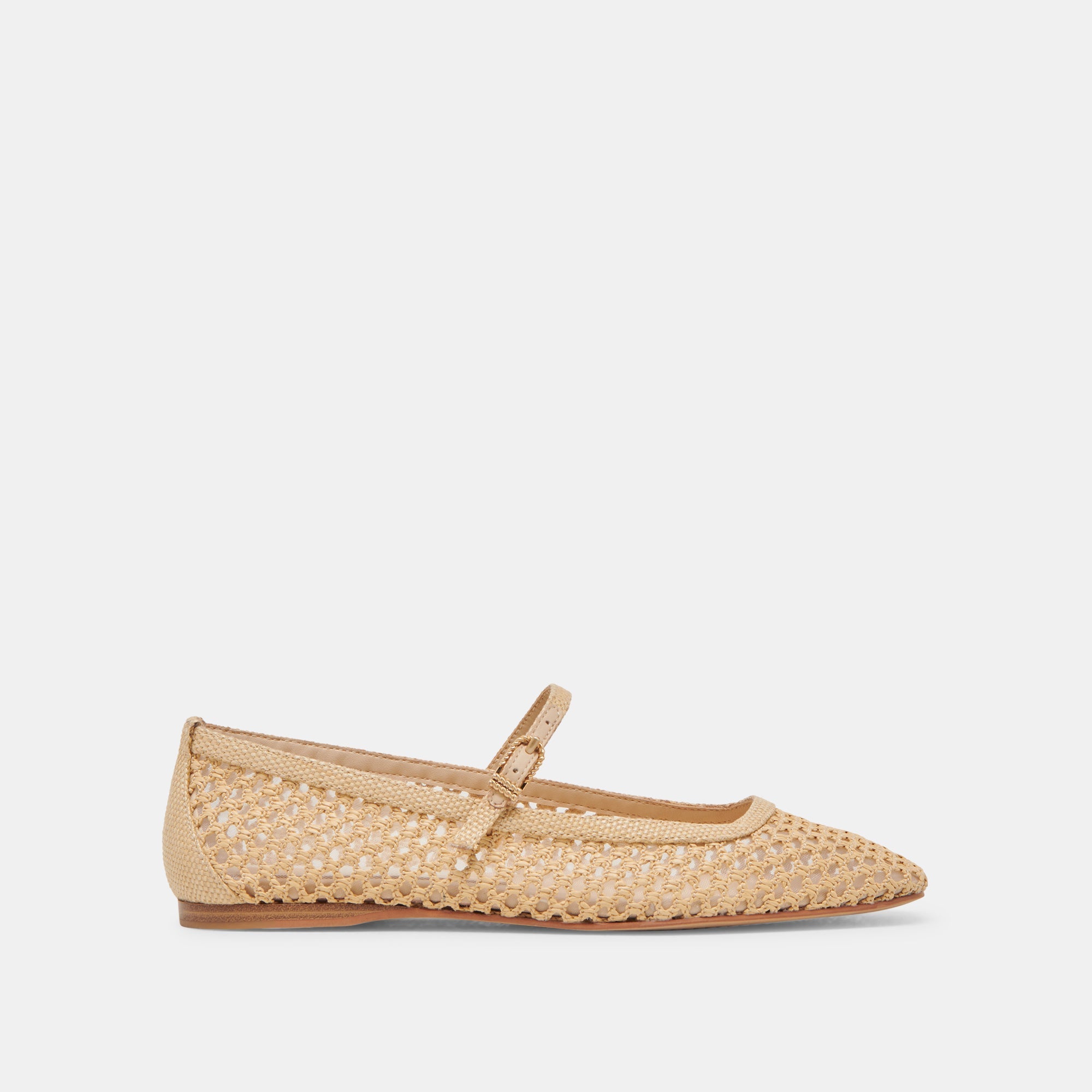 REYES WIDE BALLET FLATS LT NATURAL WOVEN RAFFIA | Women Dolce Vita