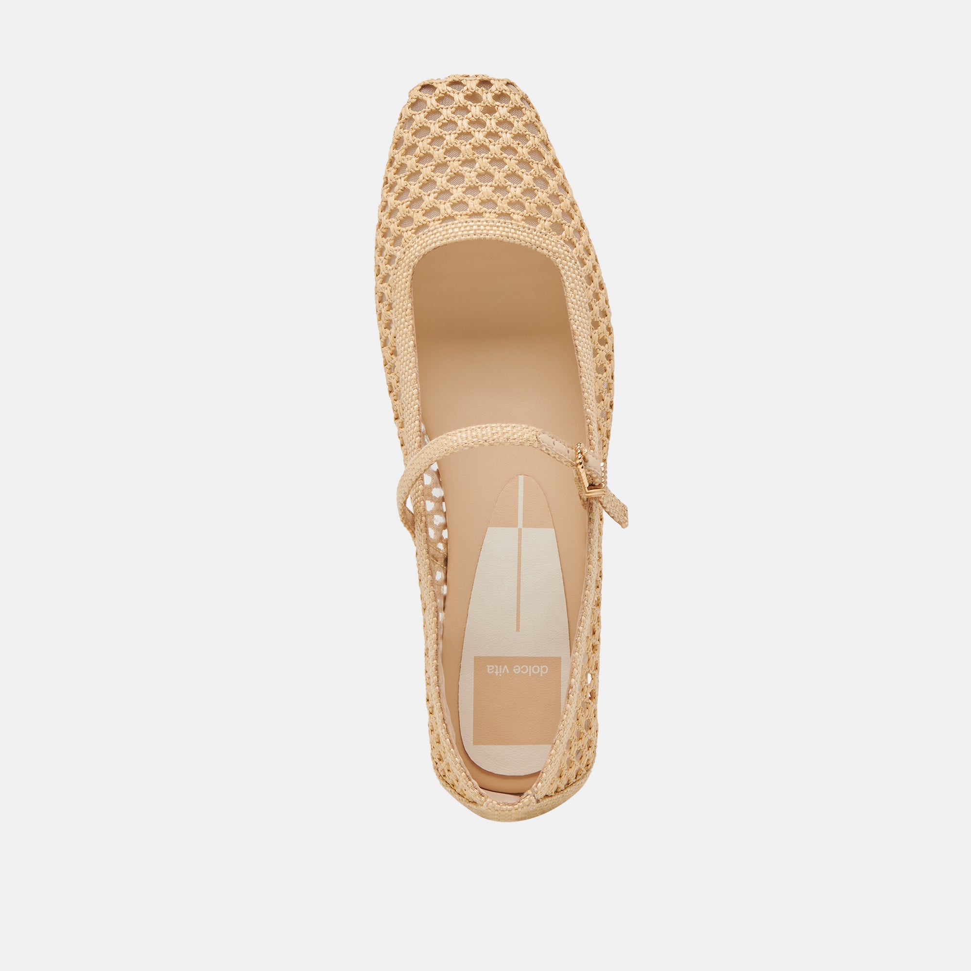REYES WIDE BALLET FLATS LT NATURAL WOVEN RAFFIA | Women Dolce Vita