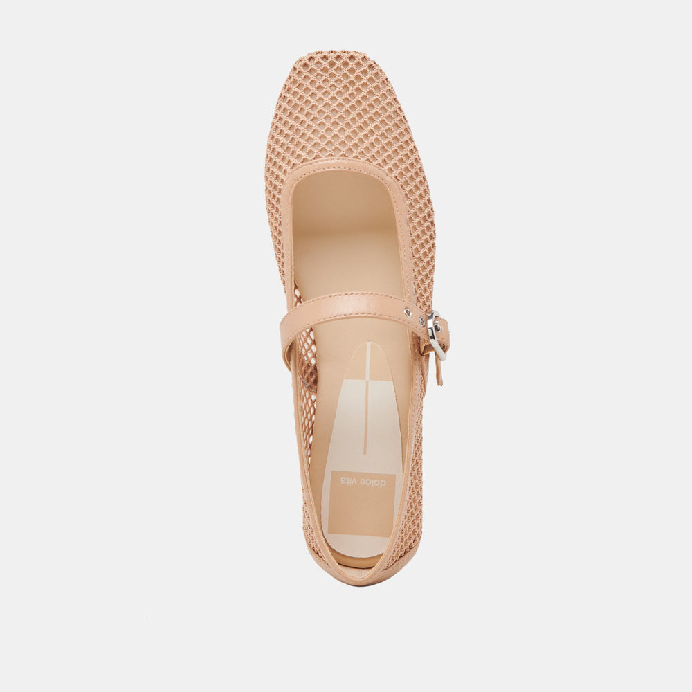RODNI MESH BALLET FLATS LIGHT TAN WOVEN MESH | Dolce Vita Women