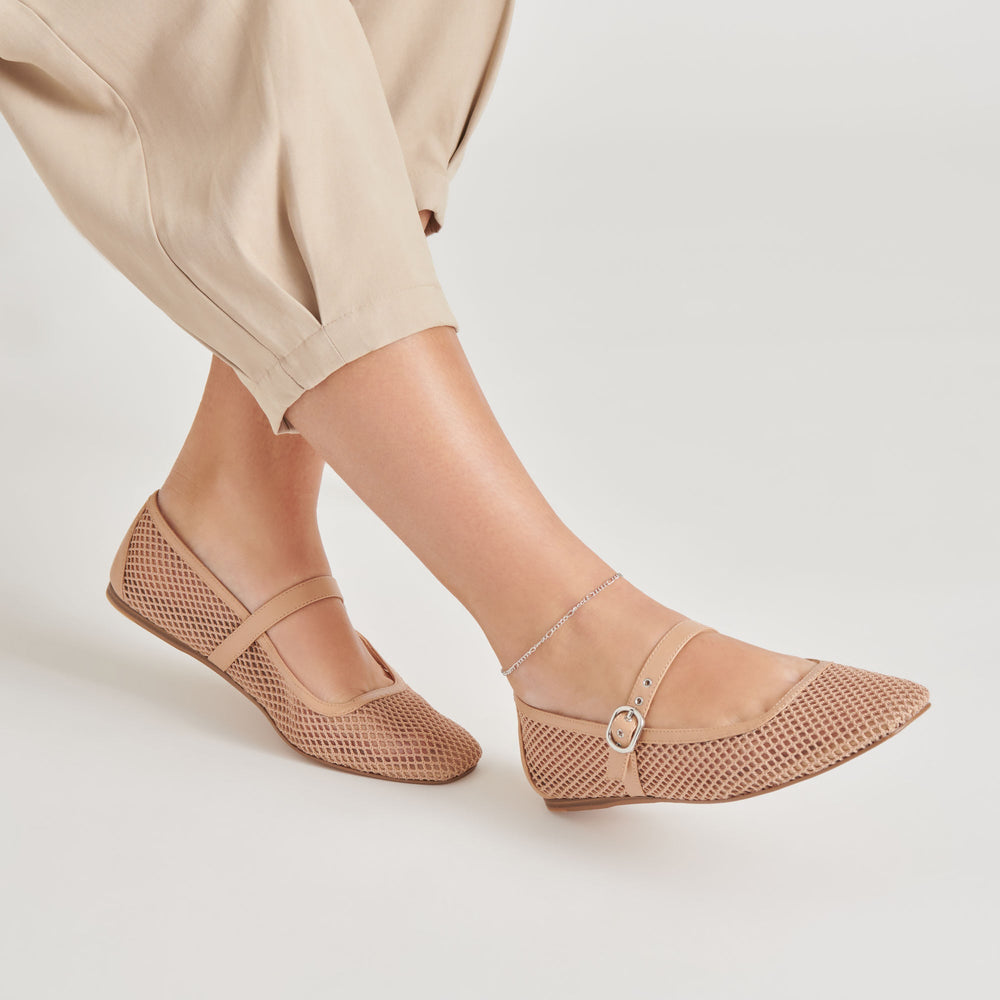 RODNI MESH BALLET FLATS LIGHT TAN WOVEN MESH | Dolce Vita Women