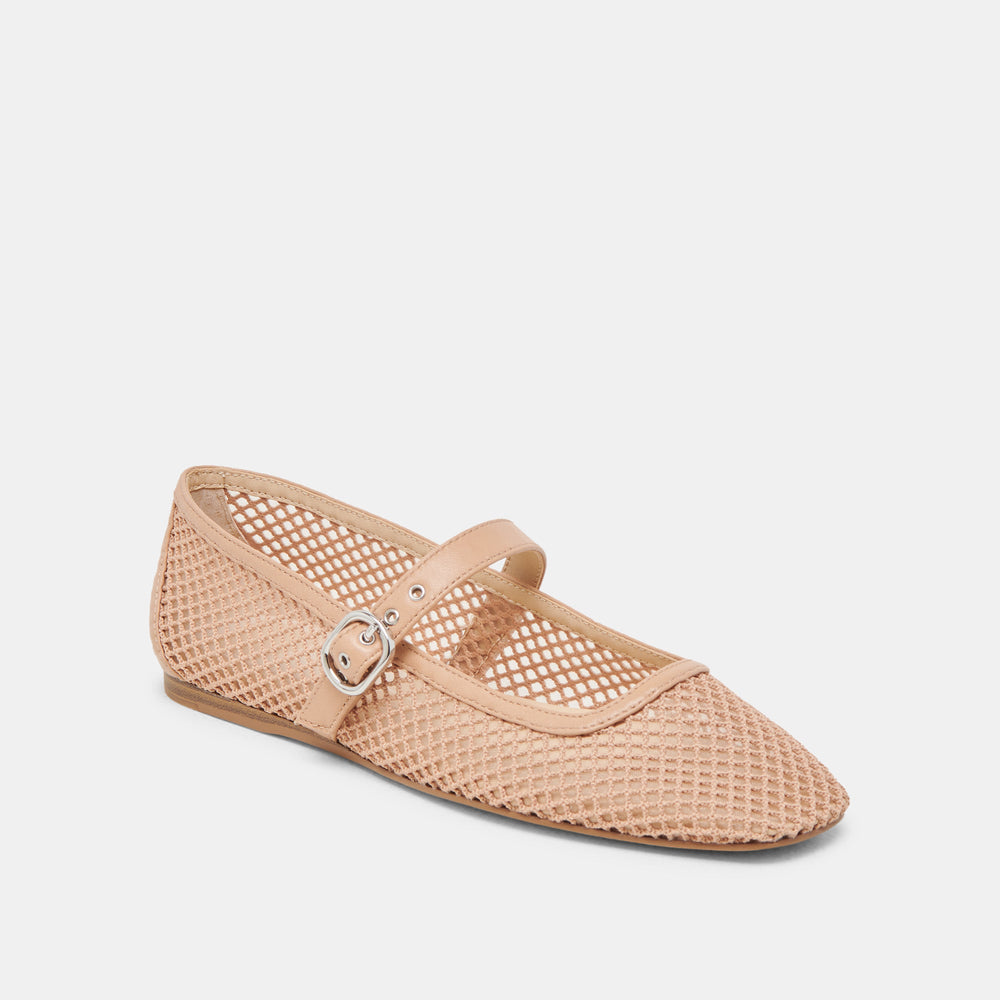 RODNI MESH BALLET FLATS LIGHT TAN WOVEN MESH | Dolce Vita Women