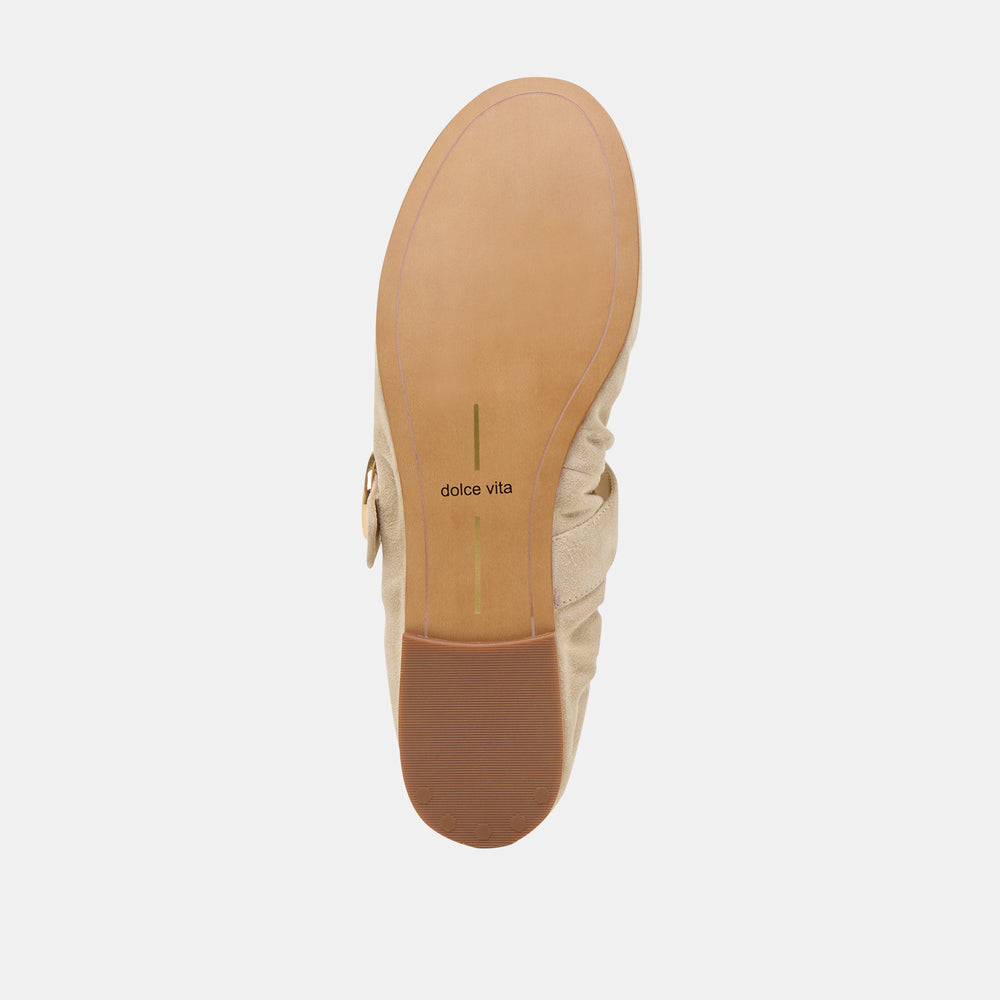 Caely Sesame Suede Ballet Flats | Women Dolce Vita