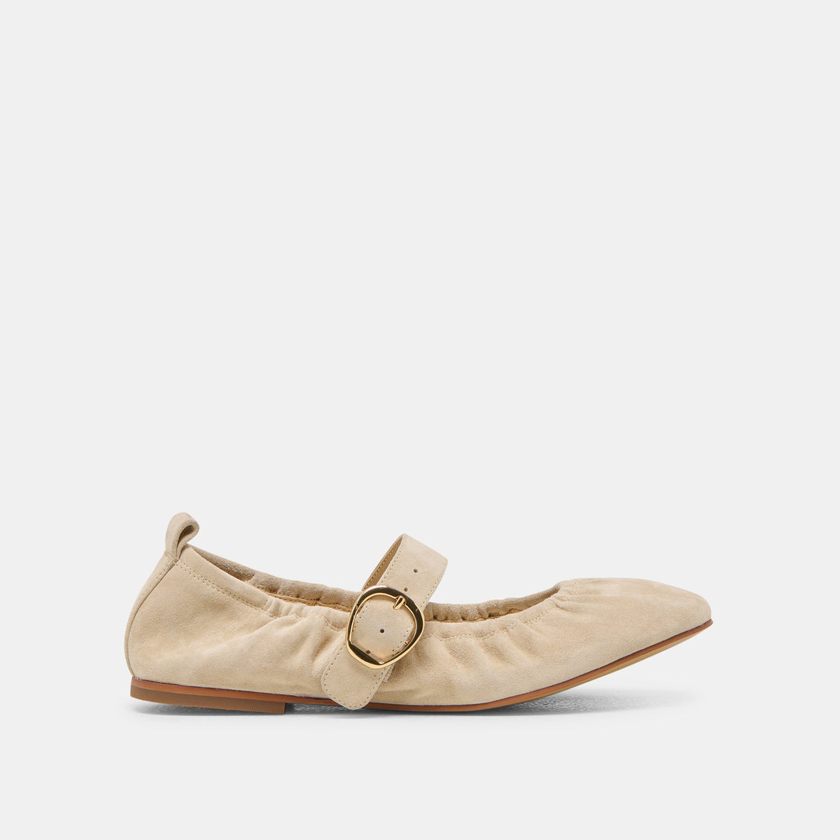 Caely Sesame Suede Ballet Flats | Women Dolce Vita