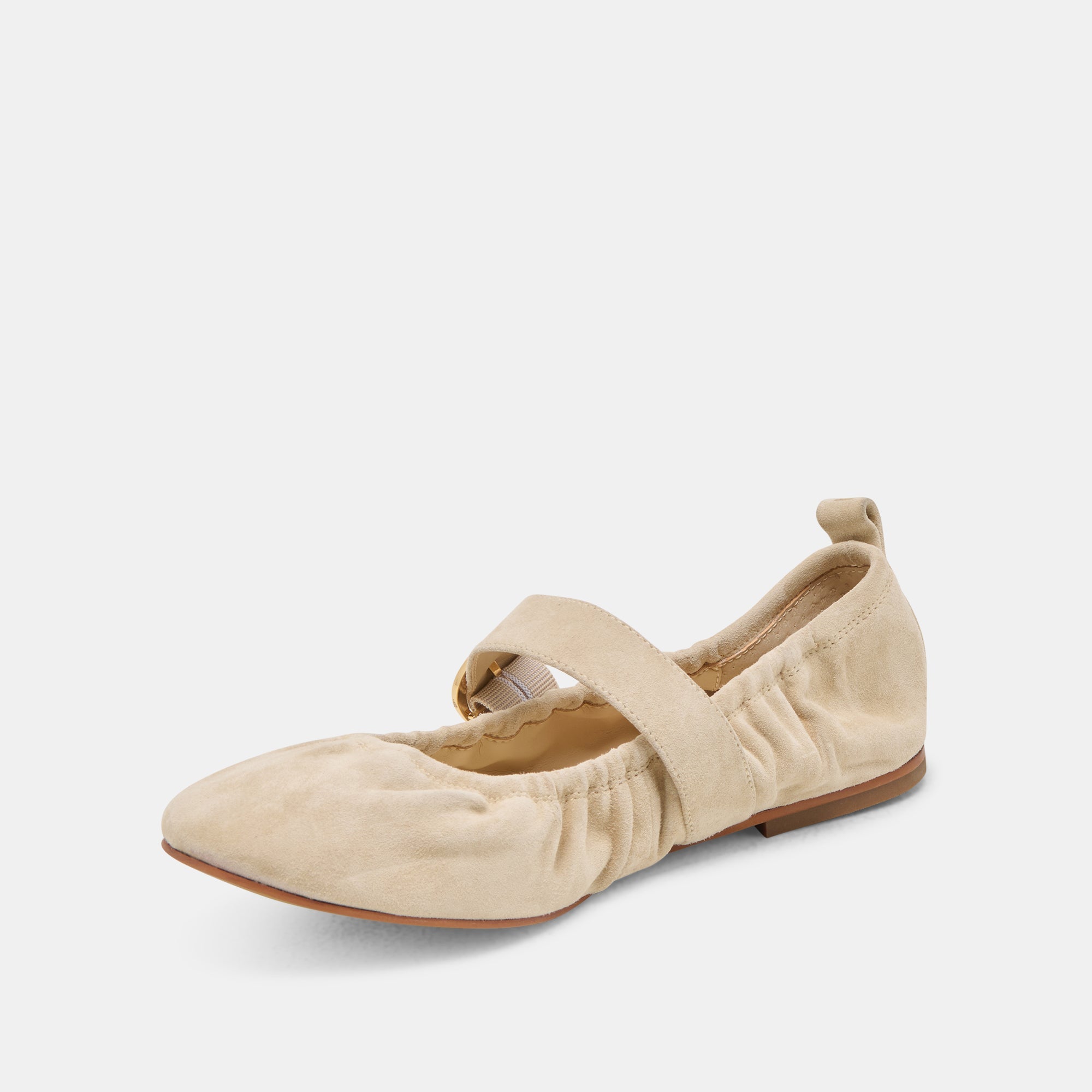 Caely Sesame Suede Ballet Flats | Women Dolce Vita