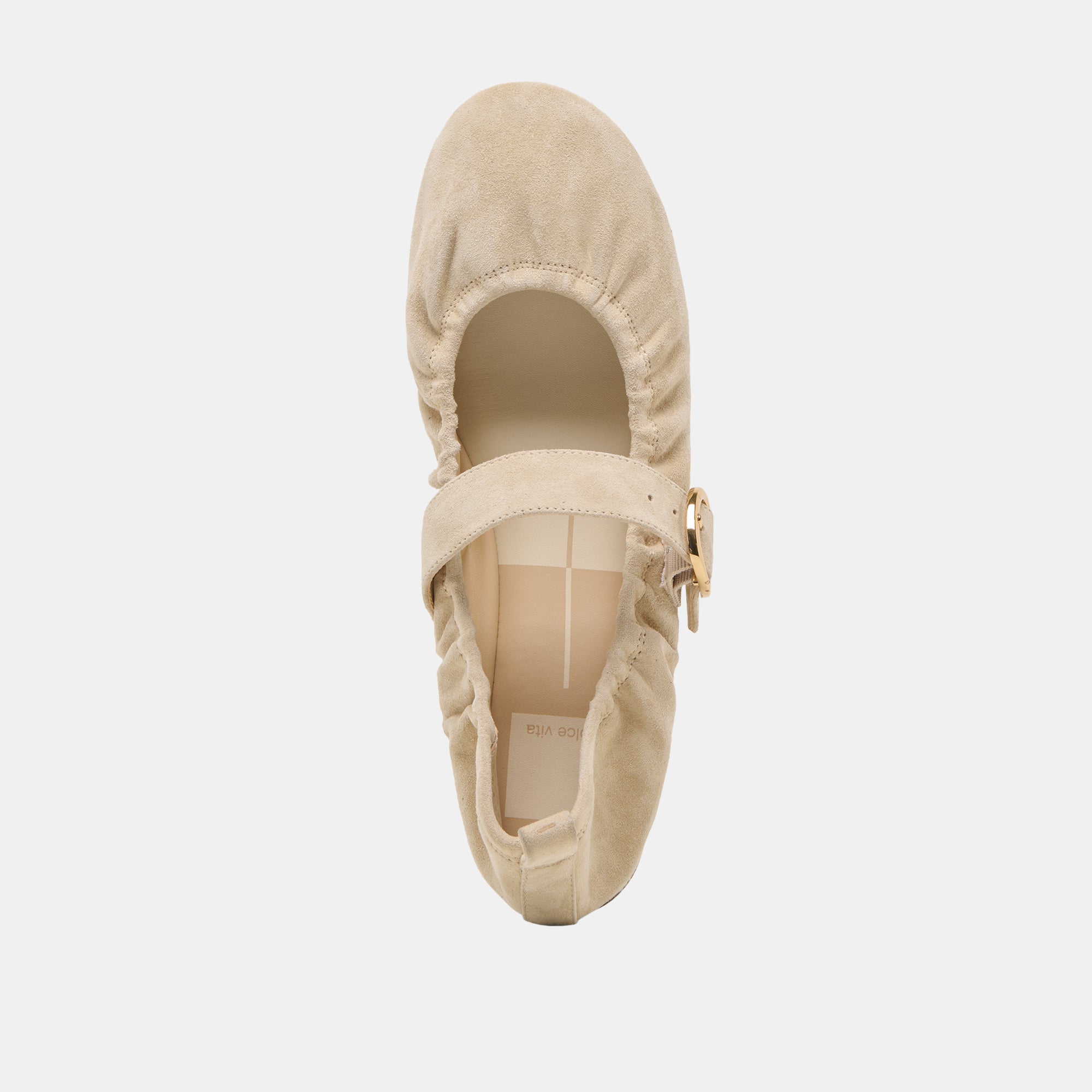Caely Sesame Suede Ballet Flats | Women Dolce Vita