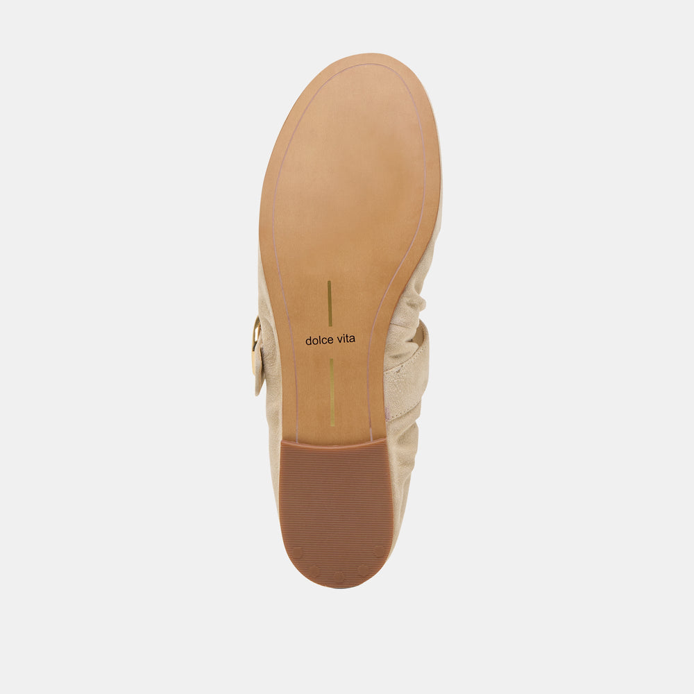 Caely Sesame Suede Ballet Flats | Women Dolce Vita