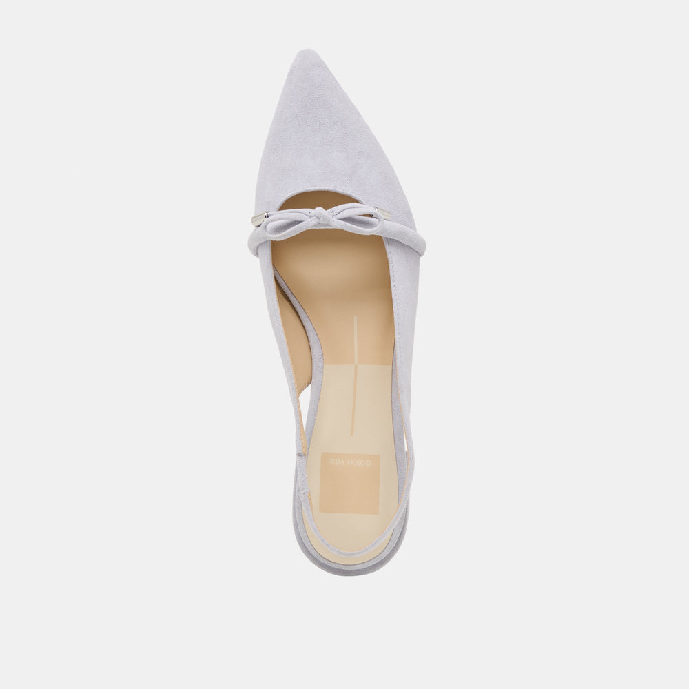 PAYGE FLATS DUSTY BLUE SUEDE | Women Dolce Vita