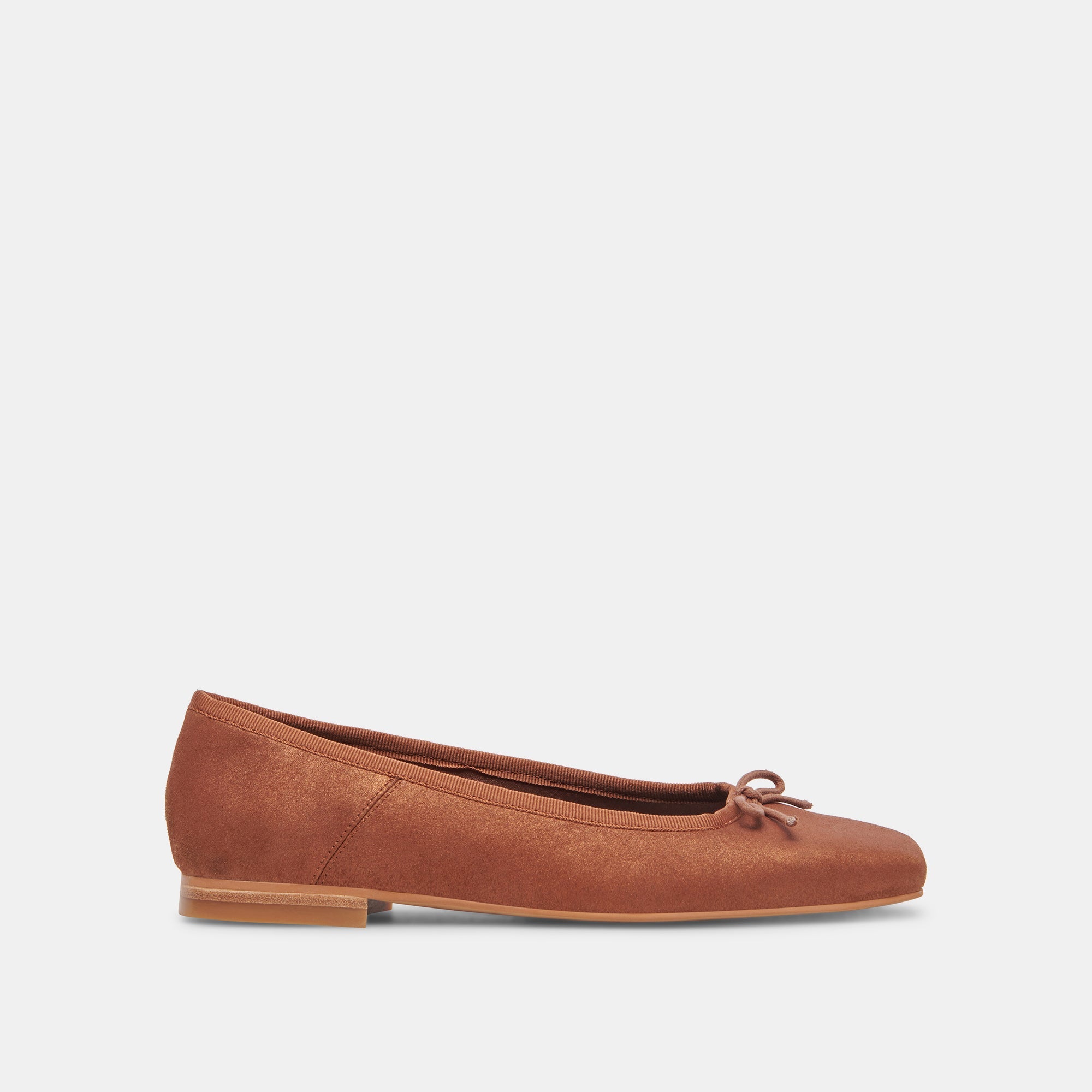 Anisa Wide Ballet Flats Copper Metallic Suede | Dolce Vita Women