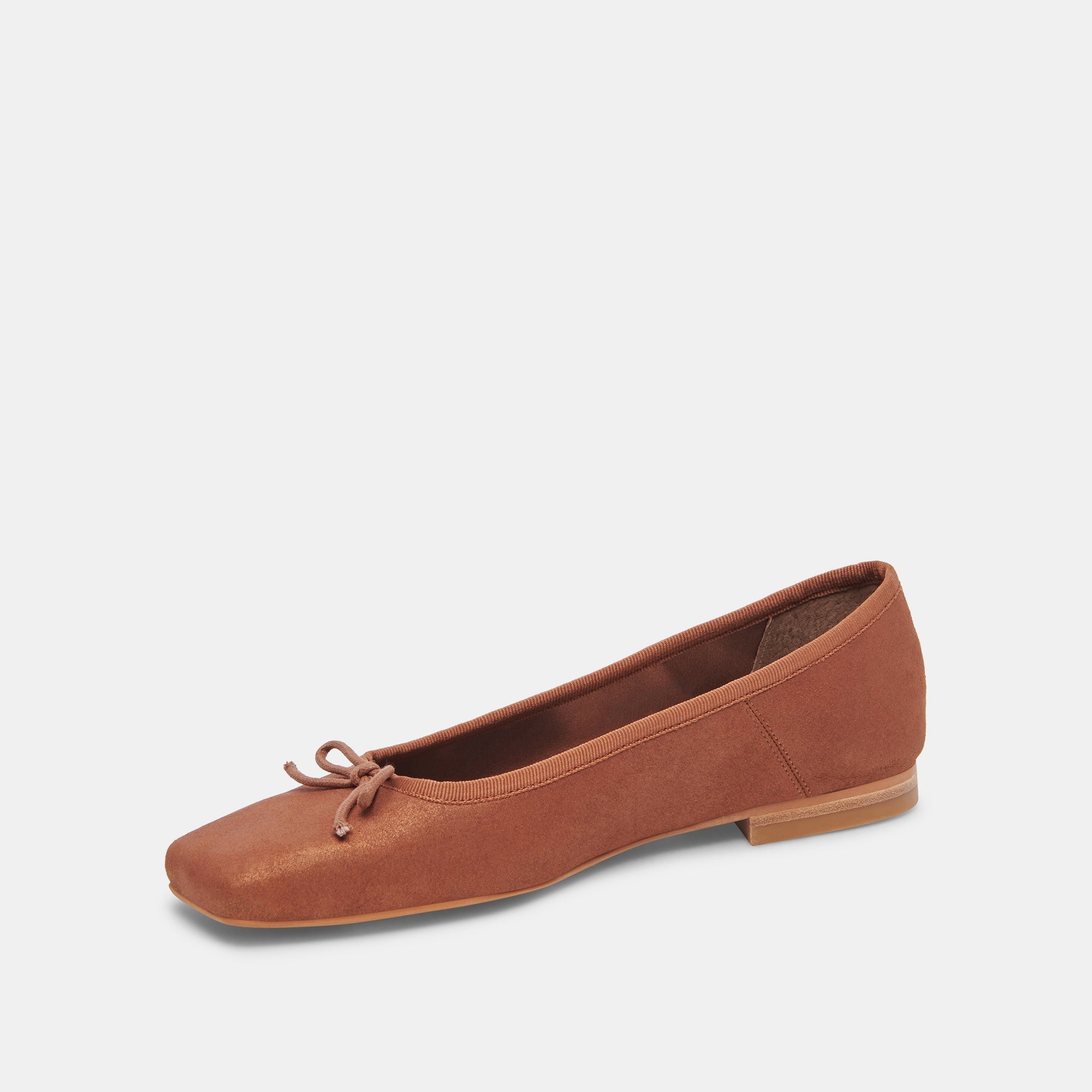 Anisa Wide Ballet Flats Copper Metallic Suede | Dolce Vita Women