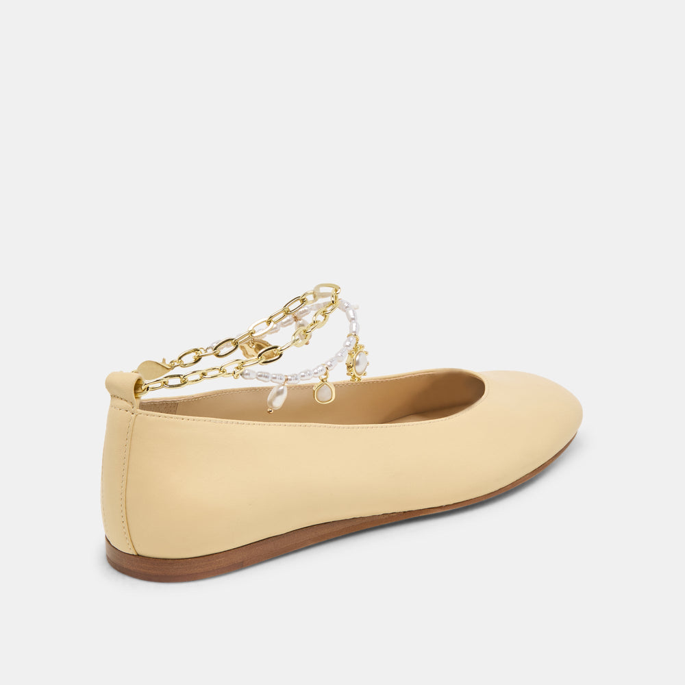 Baiden Warm Natural Leather Ballet Flats | Women Dolce Vita