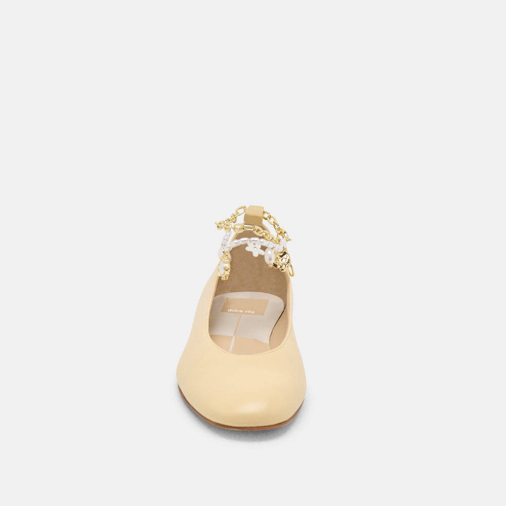 Baiden Warm Natural Leather Ballet Flats | Women Dolce Vita