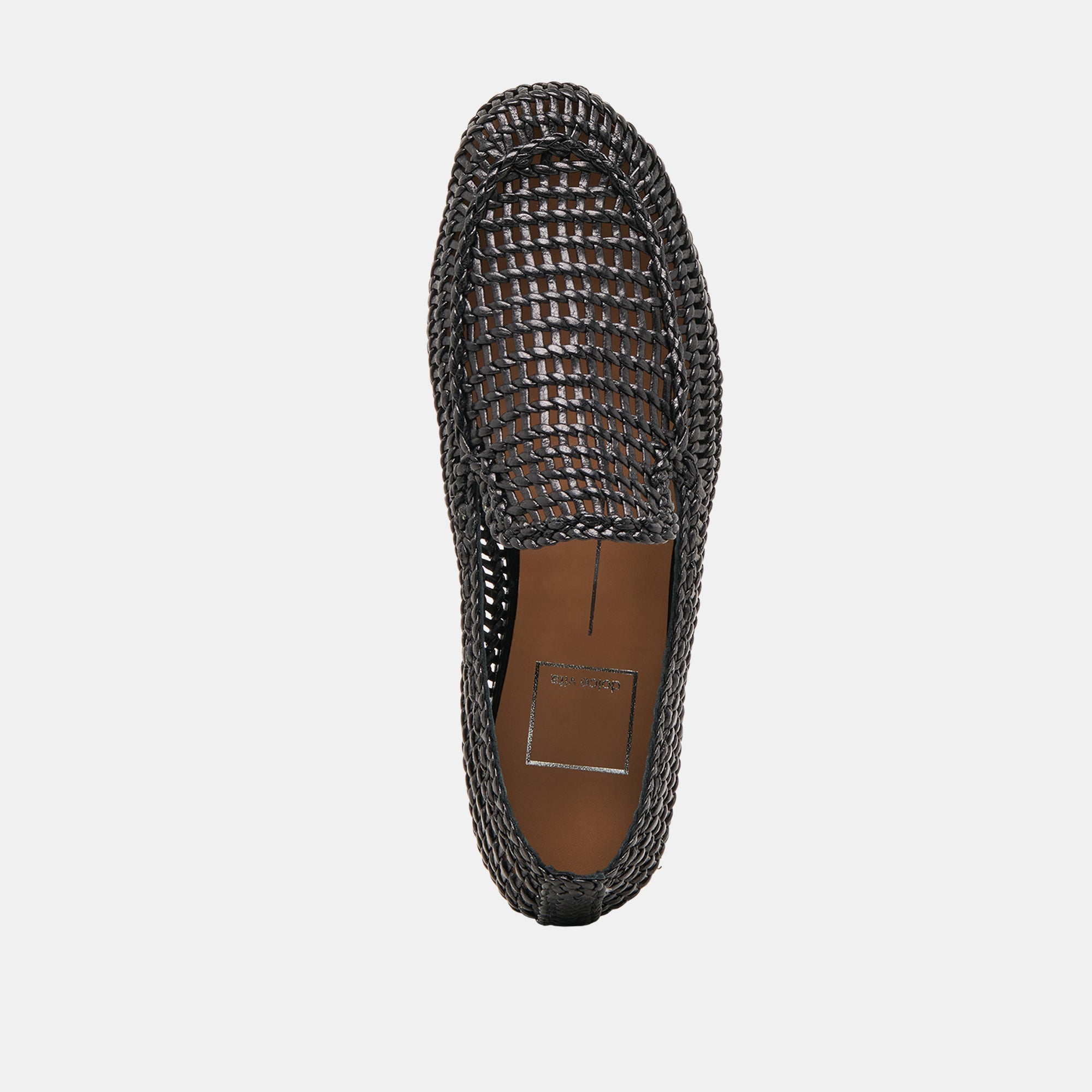 Armond Black Woven Leather Flats | Women Dolce Vita