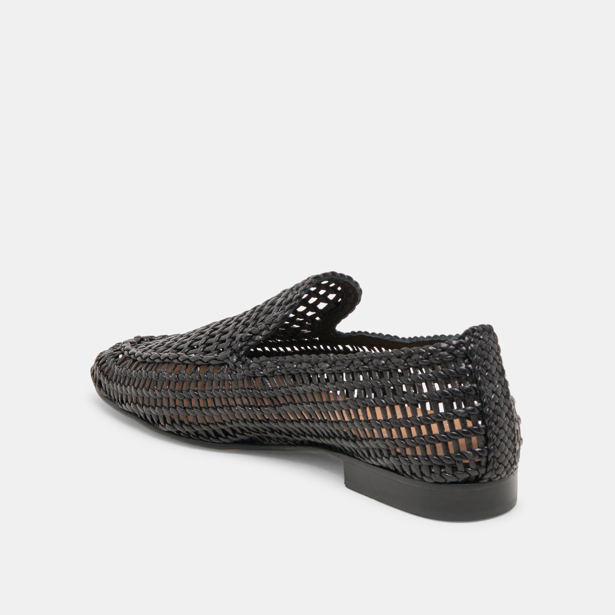 Armond Black Woven Leather Flats | Women Dolce Vita