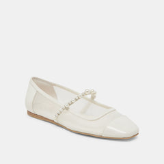 ROLLIN PEARL BALLET FLATS WHITE MESH | Dolce Vita Women