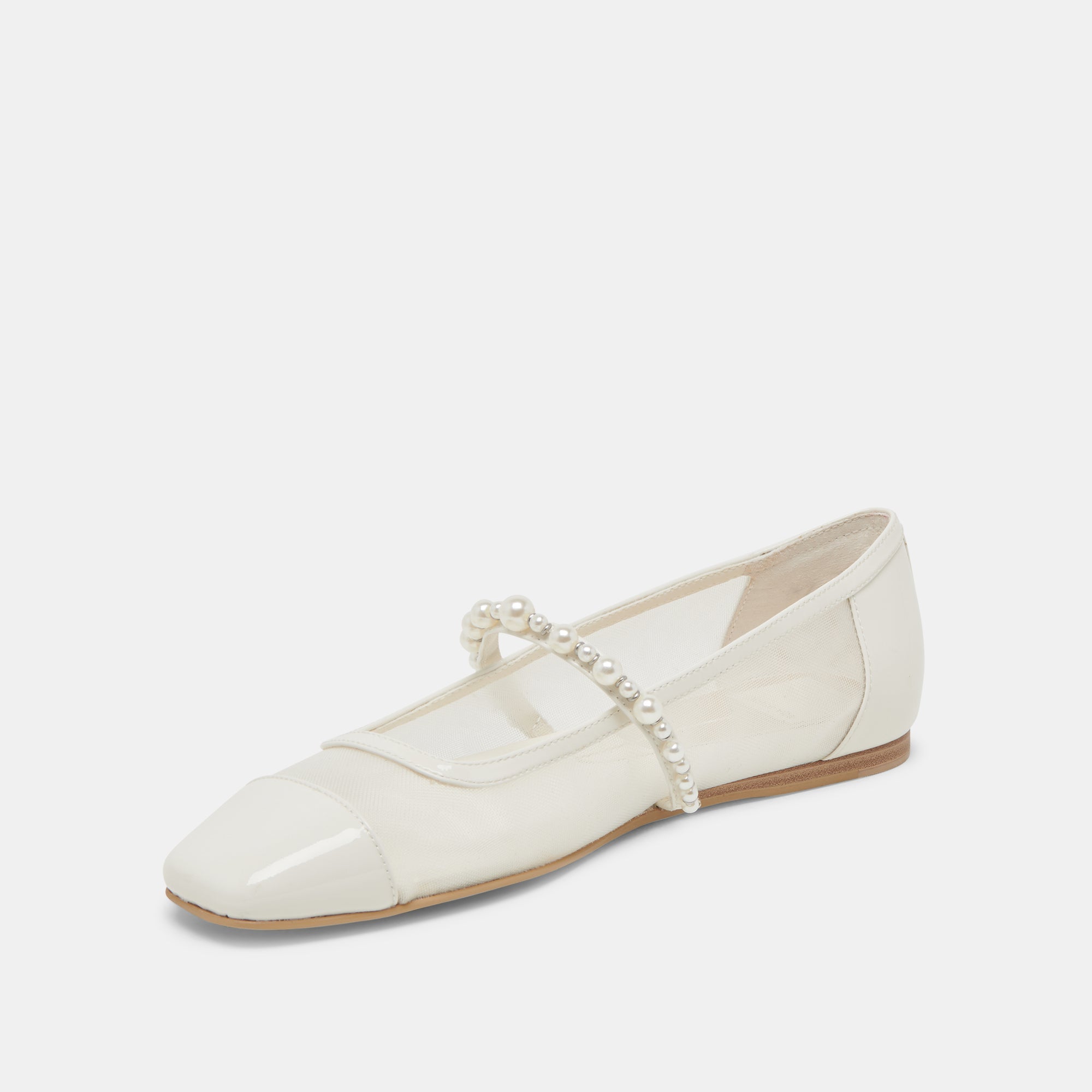 ROLLIN PEARL BALLET FLATS WHITE MESH | Dolce Vita Women