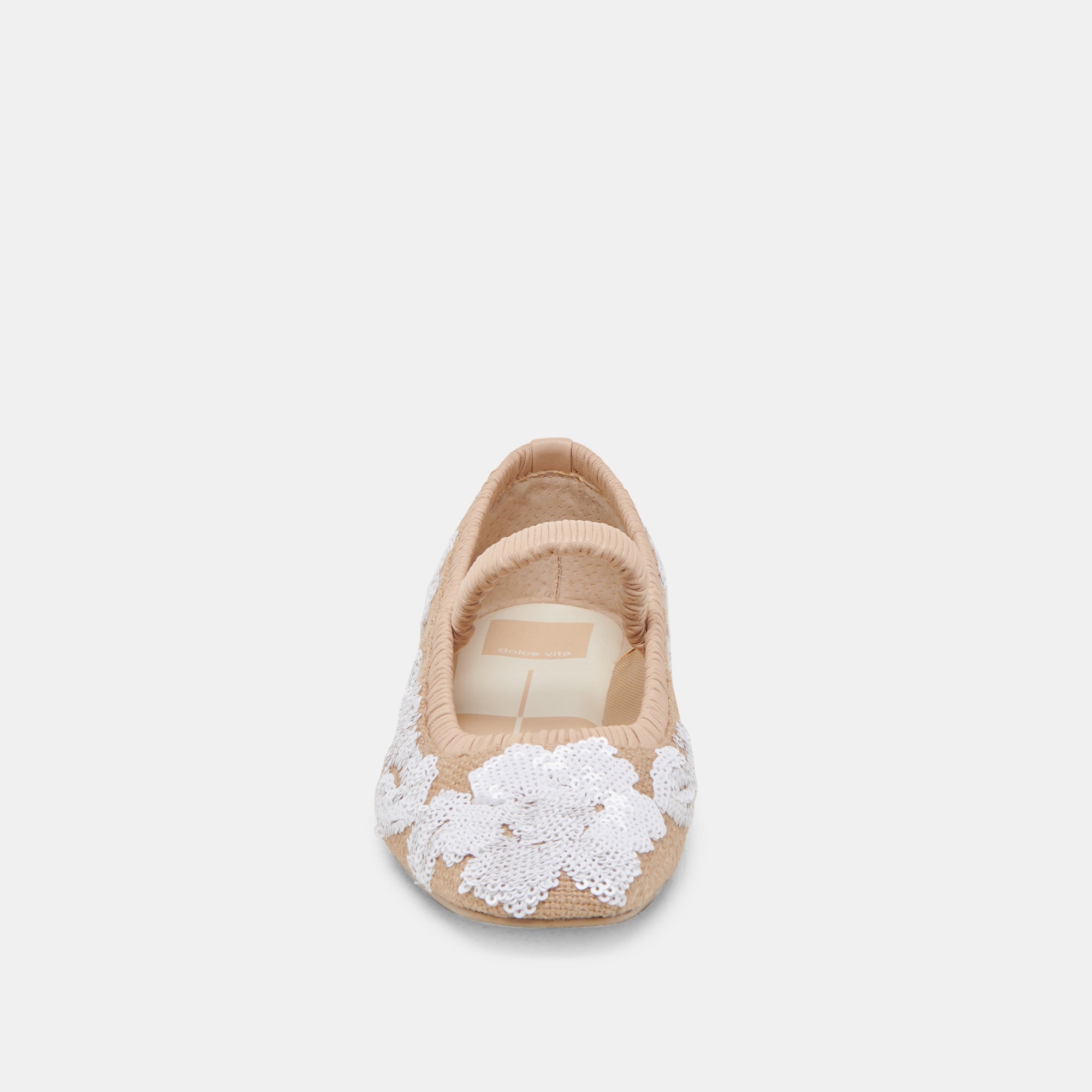 RHODIE BALLET FLATS NATURAL MULTI FLORAL SEQUIN | Women Dolce Vita