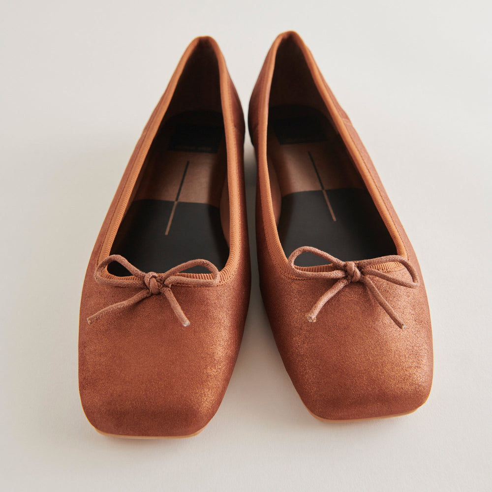 ANISA Ballet Flats Copper Metallic Suede | Dolce Vita Women